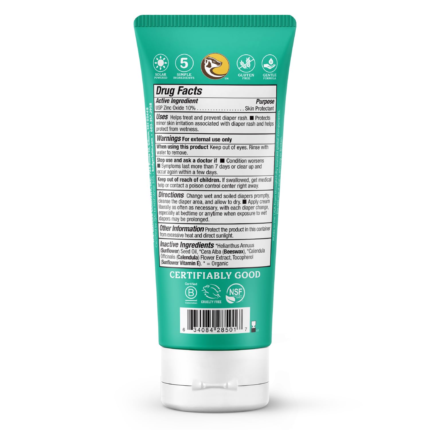Foto 3 pulgar | Crema De Pañales Badger 99% Orgánica Con Caléndula Para Bebé, 85 Ml - Venta Internacional.