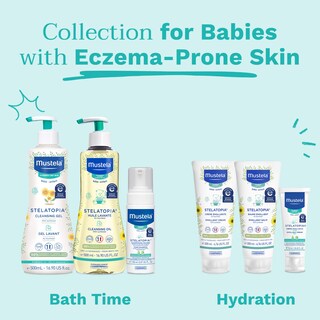 Foto 5 | Bálsamo Para Bebés Mustela Stelatopia Emoliente Para Piel Propensa Al Eccema 200 Ml - Venta Internacional.