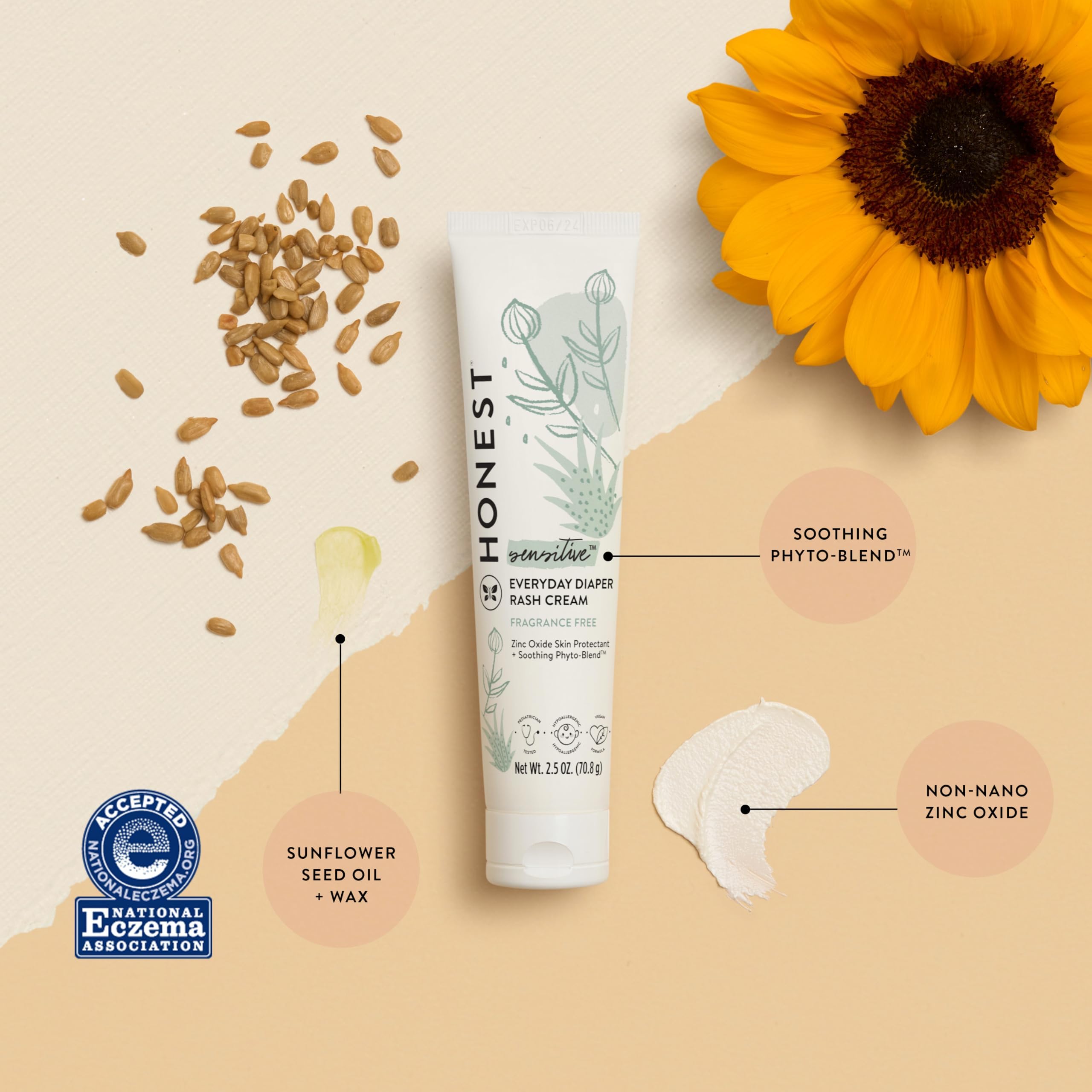 Foto 3 pulgar | Crema Hipoalergénica Para Dermatitis Del Pañal The Honest Company  75 Ml - Venta Internacional.