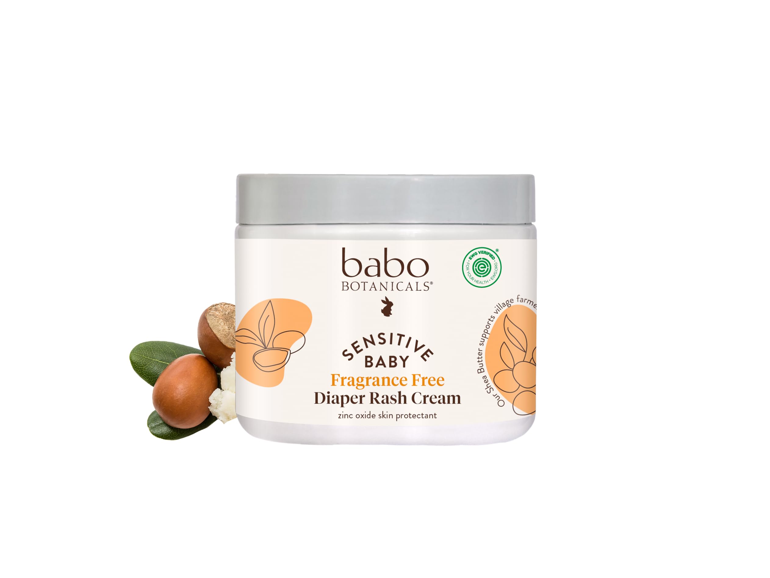 Crema Para Pañales Babo Botanicals Sensitive Baby 180 Ml Con 25% De Zinc - Venta Internacional.