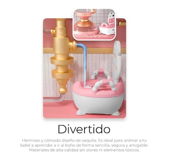 Foto 6 | Escusado Entrenador De Bebé Inodoro Infantil Portátil Baño