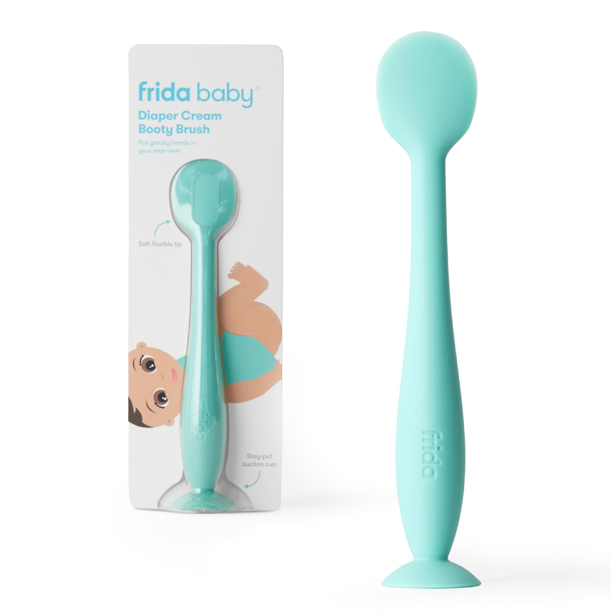 Espátula De Crema Para Pañales Frida Baby, 100% Silicona, Color Verde Azulado - Venta Internacional.