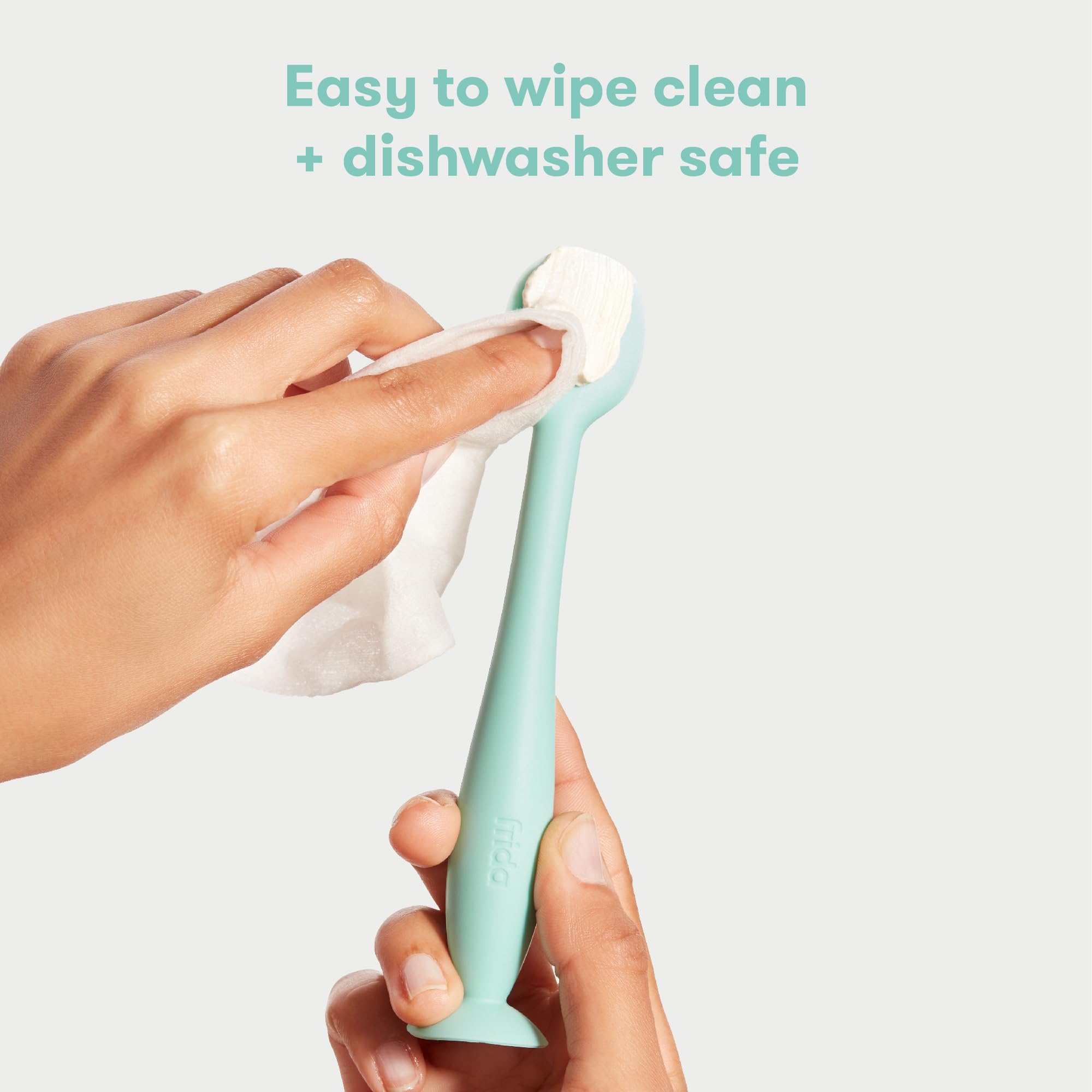 Foto 4 | Espátula De Crema Para Pañales Frida Baby, 100% Silicona, Color Verde Azulado - Venta Internacional.