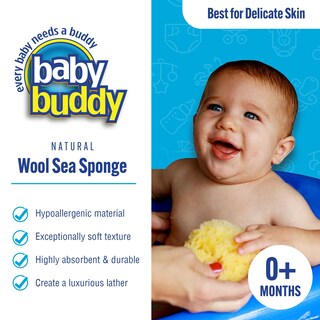 Foto 2 | Baño Sea Sponge Baby Buddy De Lana Natural Para Recién Nacidos, Paquete De 2 - Venta Internacional.