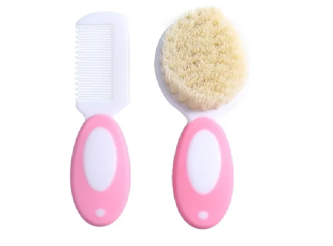 Xtellar Set Deluxe De Peine Y Cepillo Para Bebé De Cerdas Naturales - Doblemente Asegurado Para Ternura