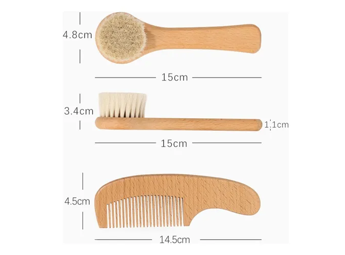 Foto 3 pulgar | Xtellar Kit Premium Cuidado Del Cabello Bebé Con Peine Y Cepillo De Cerdas Suaves Naturales