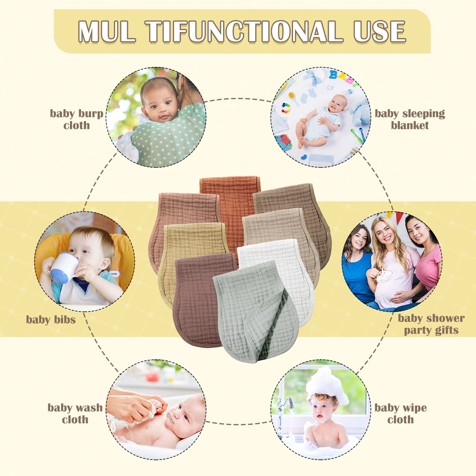 Foto 4 pulgar | Paños Frienda 8 Piezas para Bebé-Venta Internacional