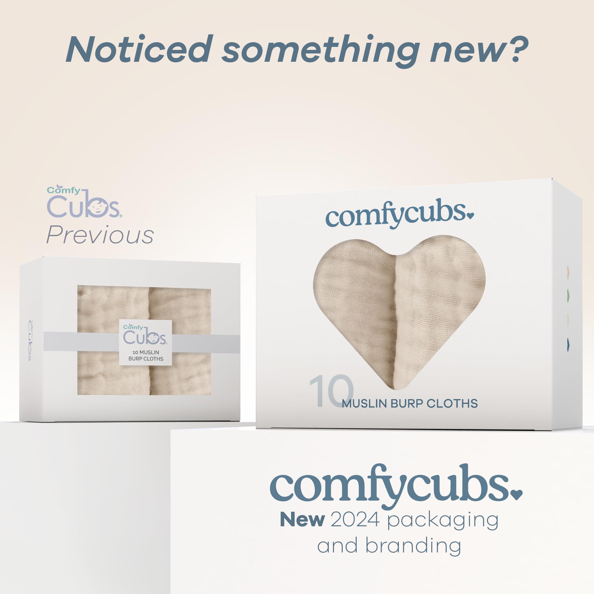 Foto 6 | Manteles De Muselina Para Eructos Comfy Cubs, 6 Capas, 100% Algodón (50 X 25 Cm) X 10 - Venta Internacional.