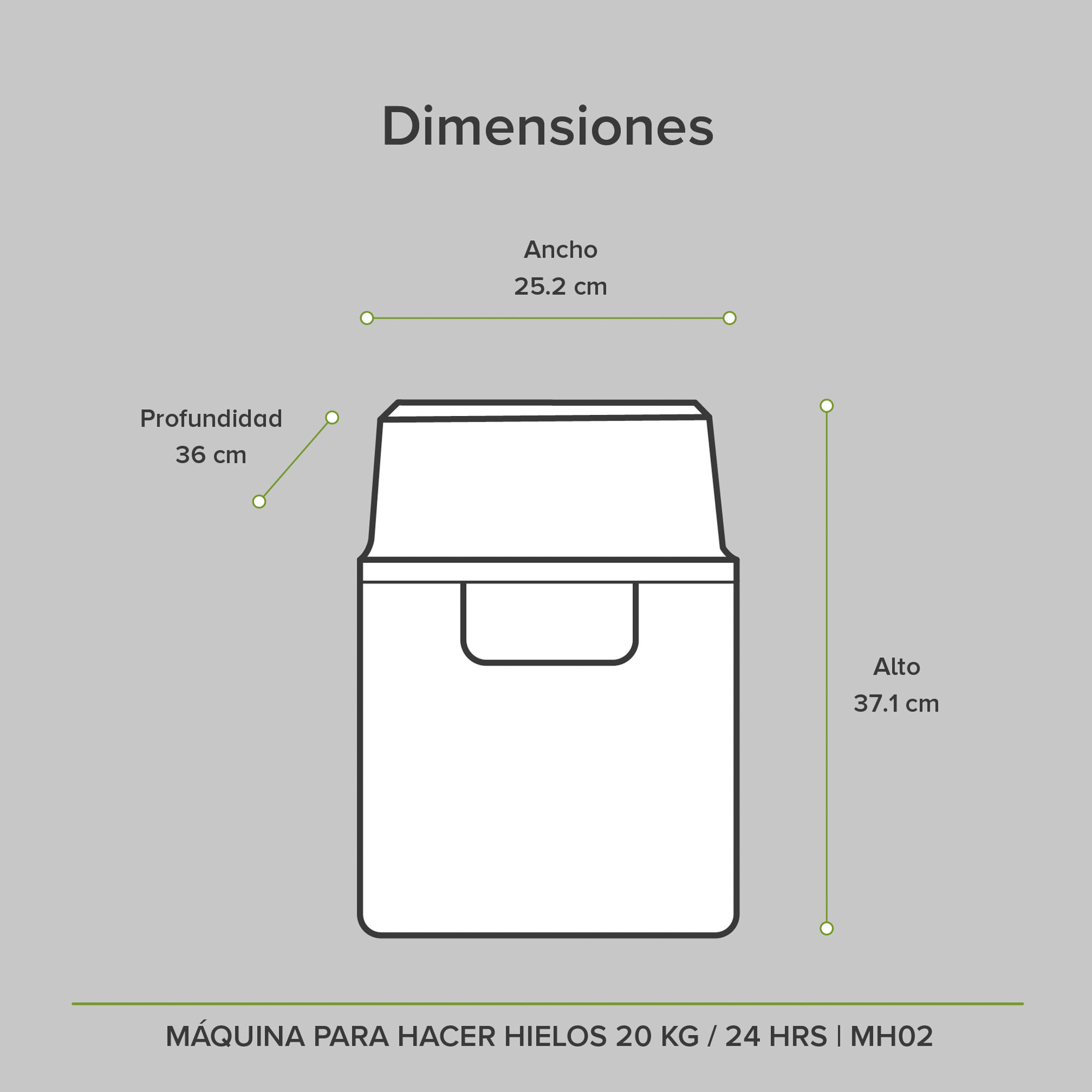 Foto 9 pulgar | Maquina para Hacer Hielos Hasta 20 Kg Al Día Portátil Avera Mh02 - color Plata