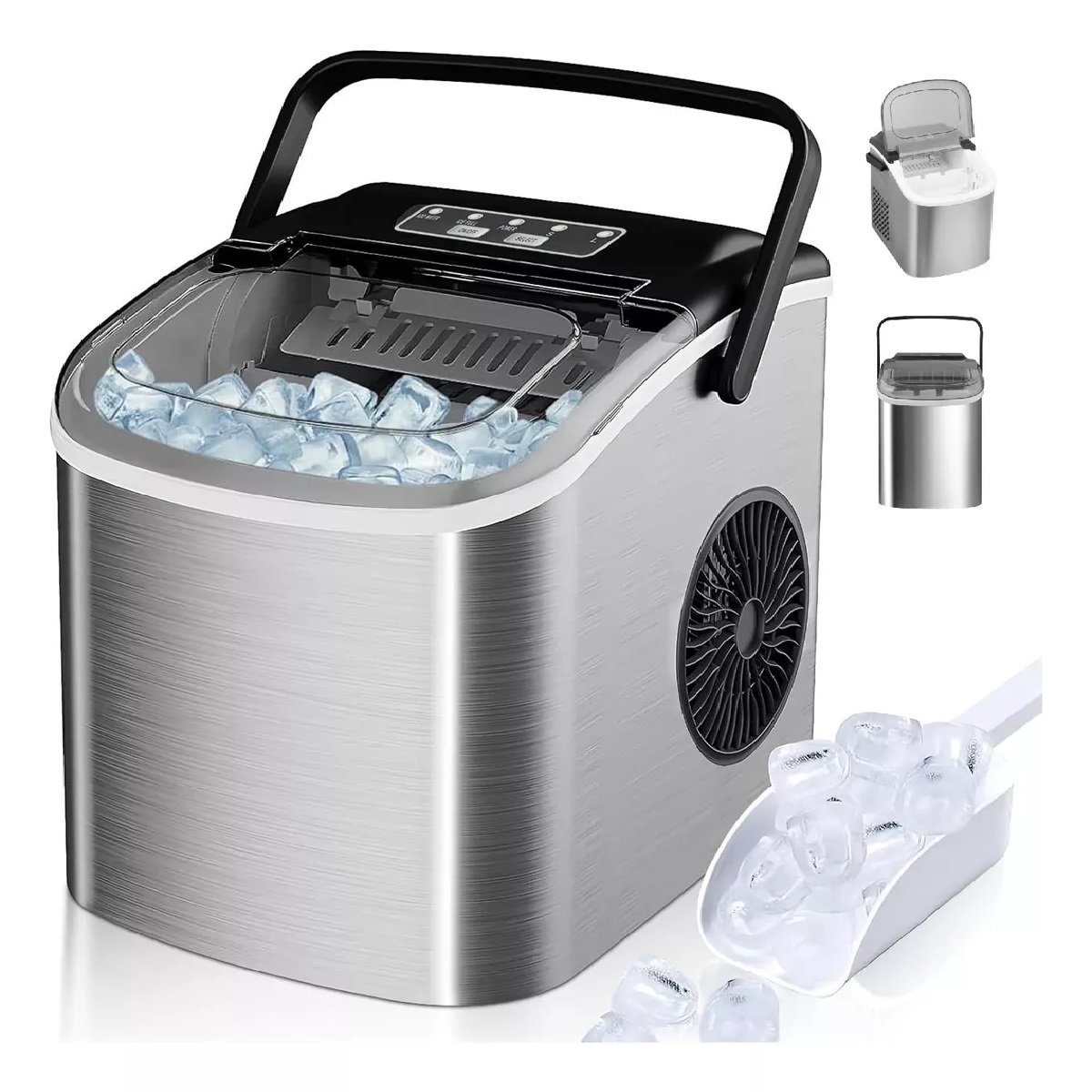 Máquina para Hacer Hielo Shtark 2 Tamaños Portátil Eléctrica 12 kg