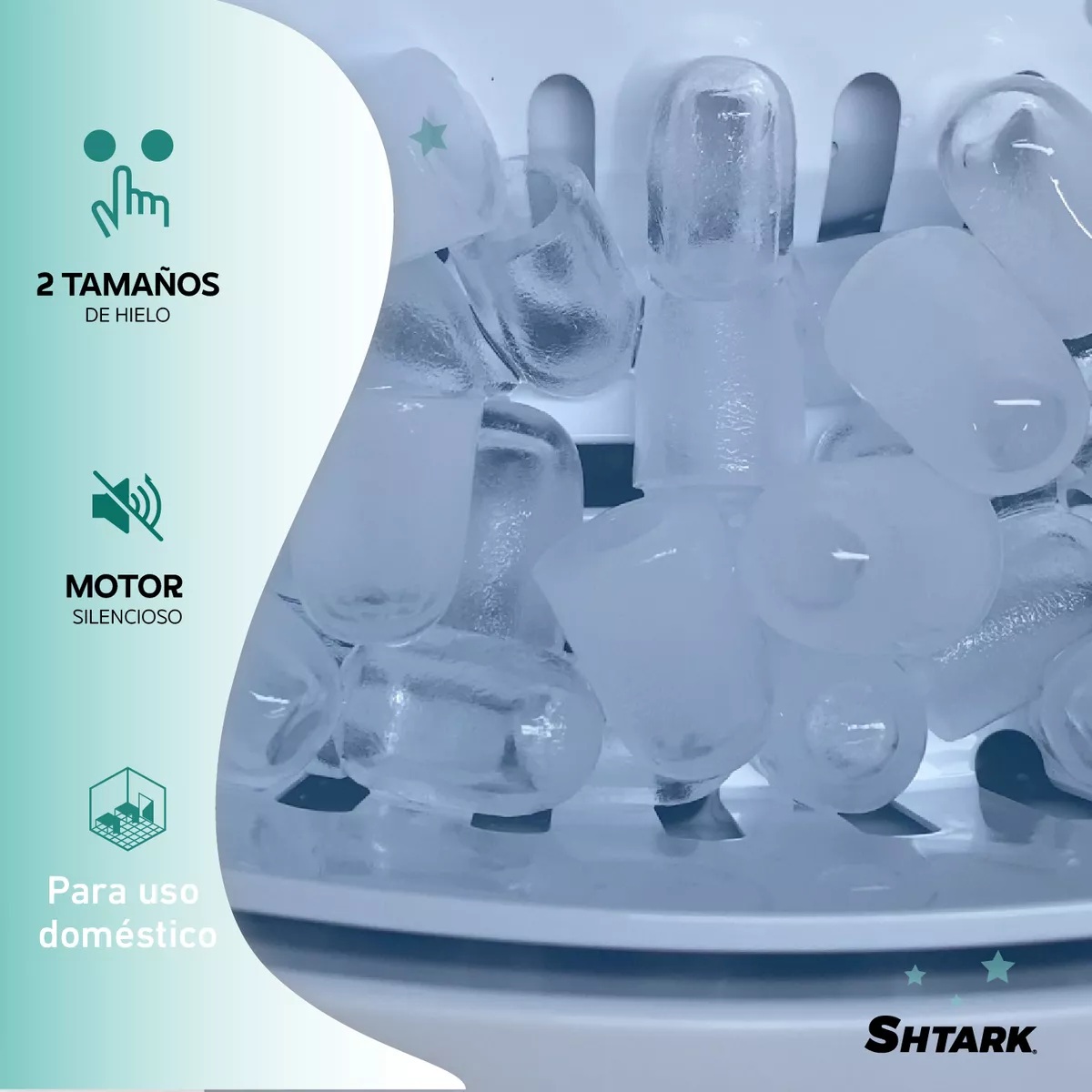 Foto 5 pulgar | Máquina para Hacer Hielo Shtark 2 Tamaños Portátil Eléctrica 12 kg