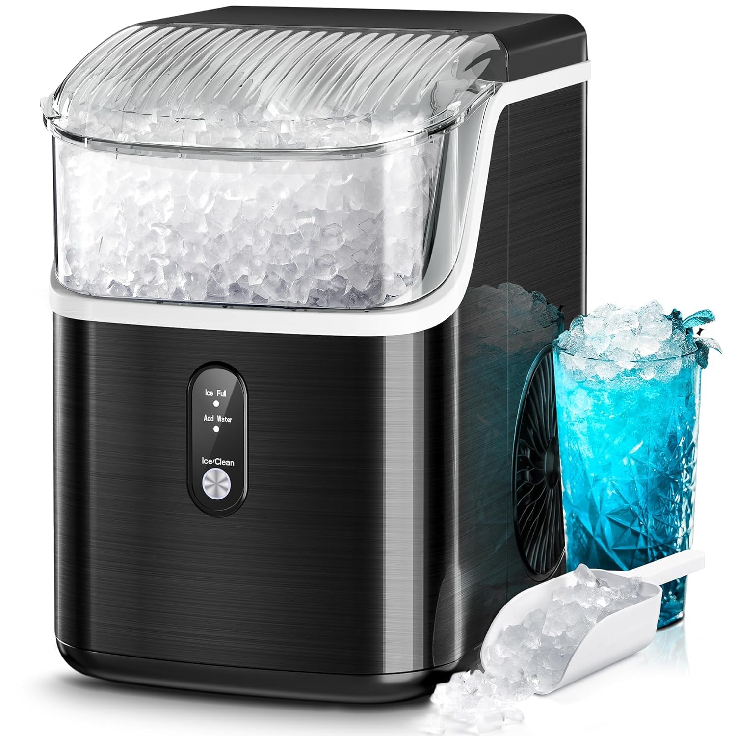 Máquina De Hielo Kismile Nugget Para Encimera, 35 Libras Por Día, Autolimpiante - Venta Internacional.