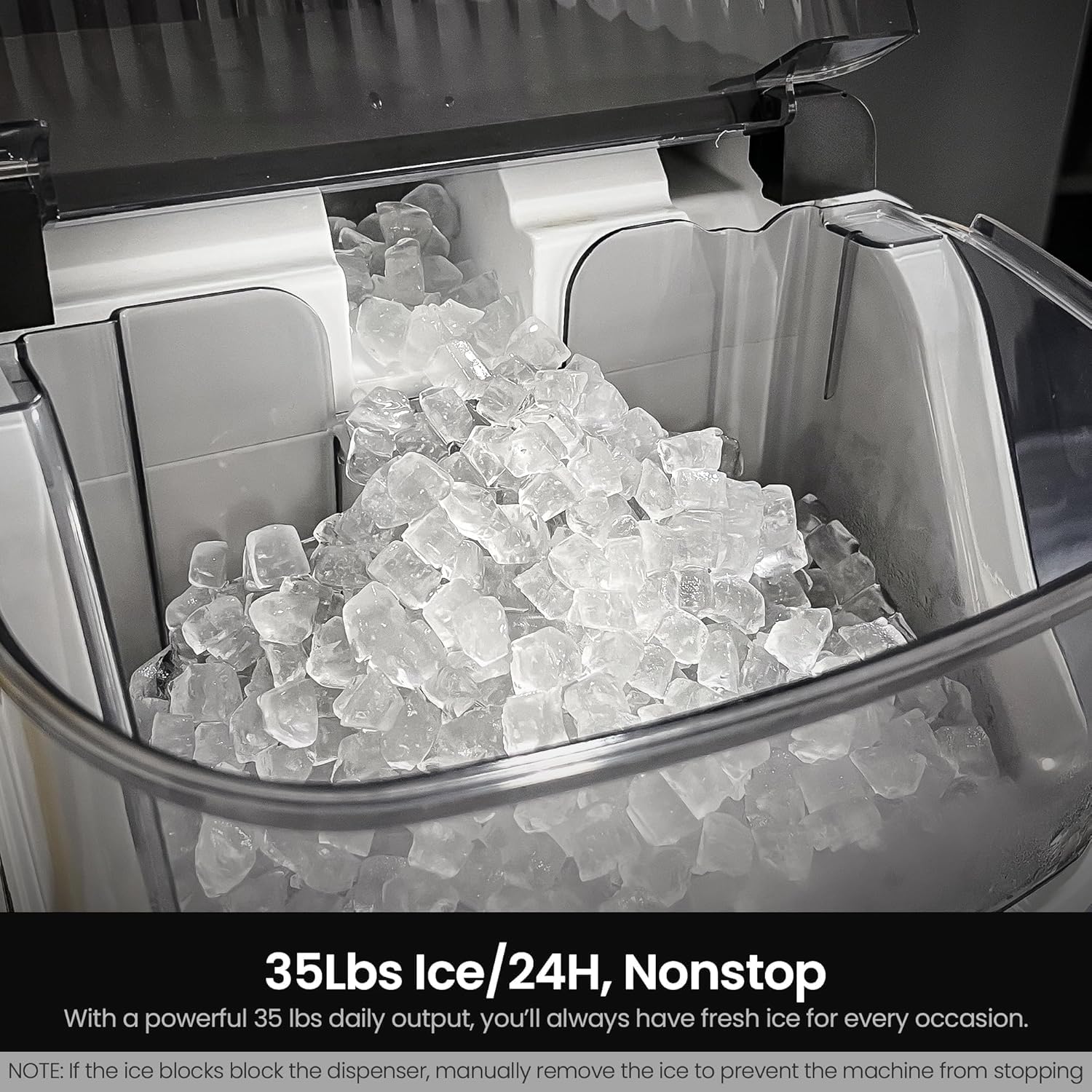Foto 3 pulgar | Máquina De Hielo Kismile Nugget Para Encimera, 35 Libras Por Día, Autolimpiante - Venta Internacional.