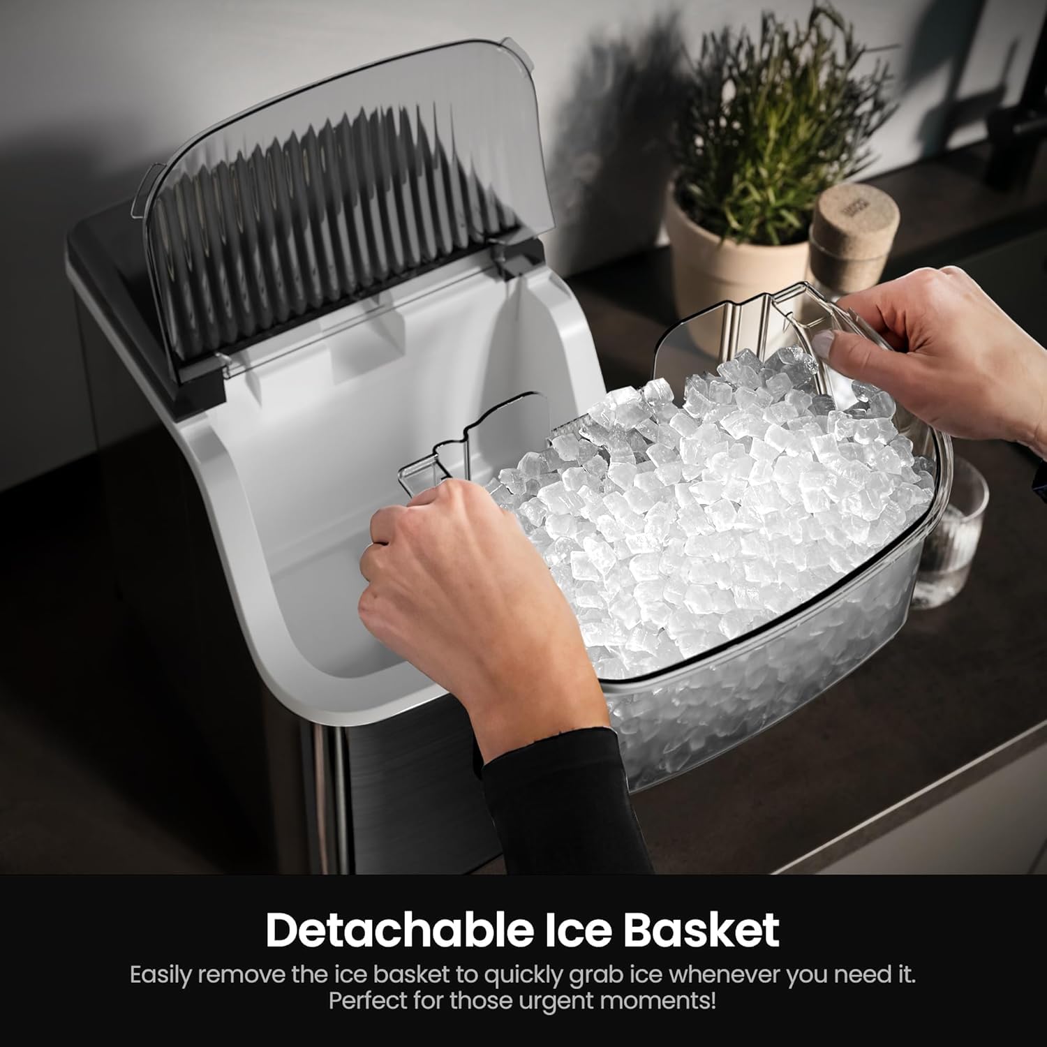 Foto 4 pulgar | Máquina De Hielo Kismile Nugget Para Encimera, 35 Libras Por Día, Autolimpiante - Venta Internacional.