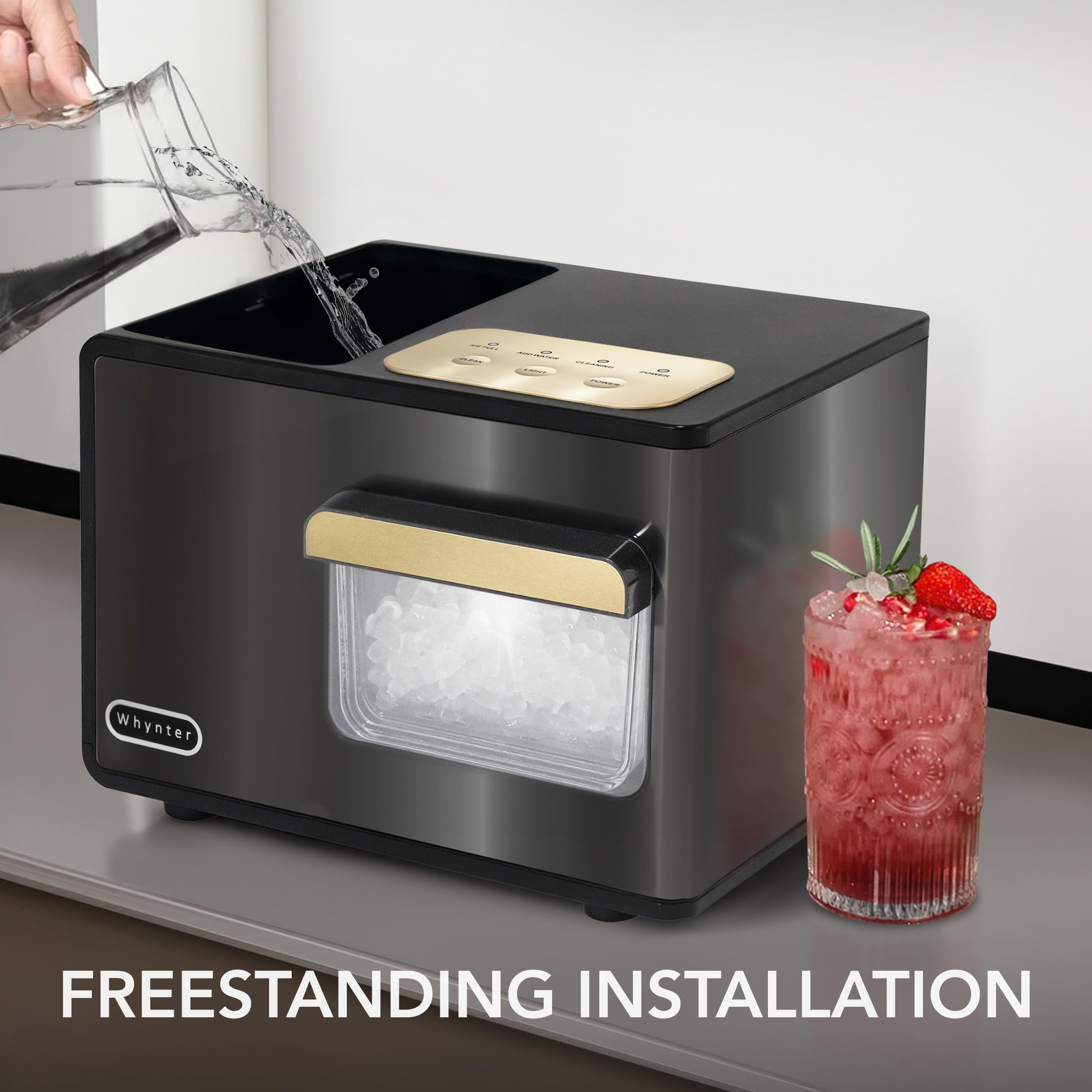 Foto 5 | Máquina De Hielo En Pepitas Whynter Ibx-388bg Sonicsnö 18,14 Kg/24 H - Venta Internacional.