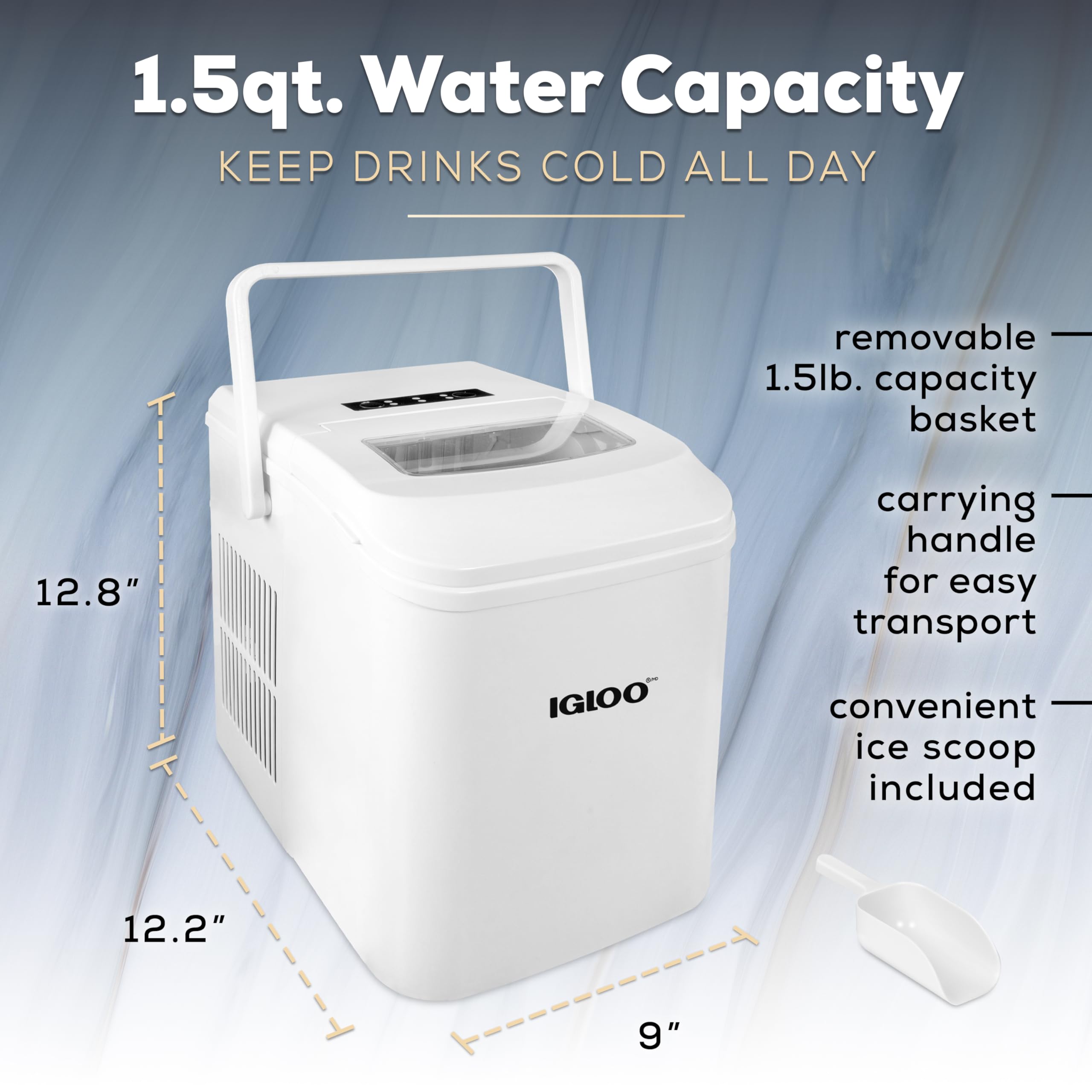Foto 3 pulgar | Máquina De Hacer Hielo Igloo Automática Autolimpiante 12 Kg/24 H - Venta Internacional.