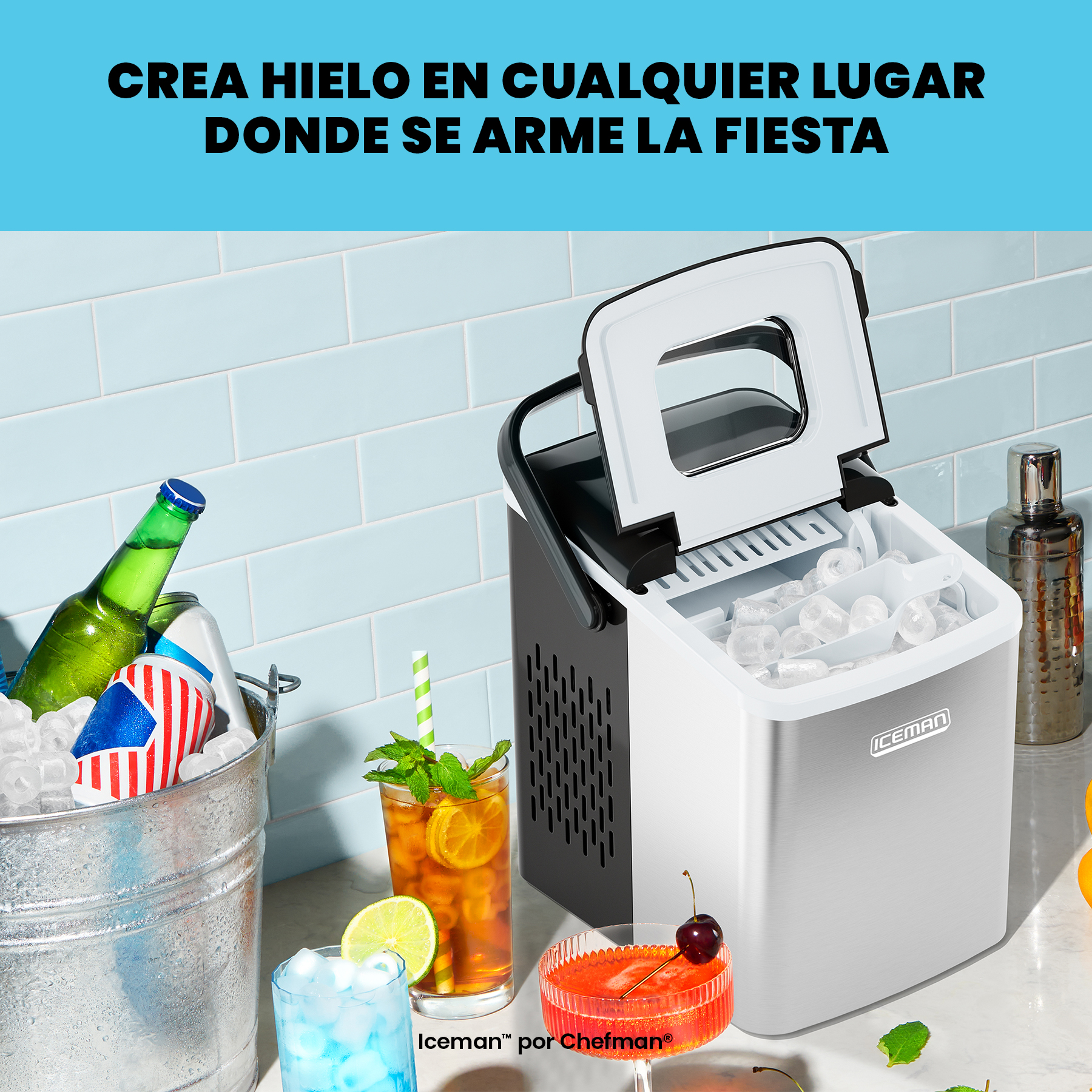 Foto 7 pulgar | Chefman - Máquina De Hielo De Doble Tamaño