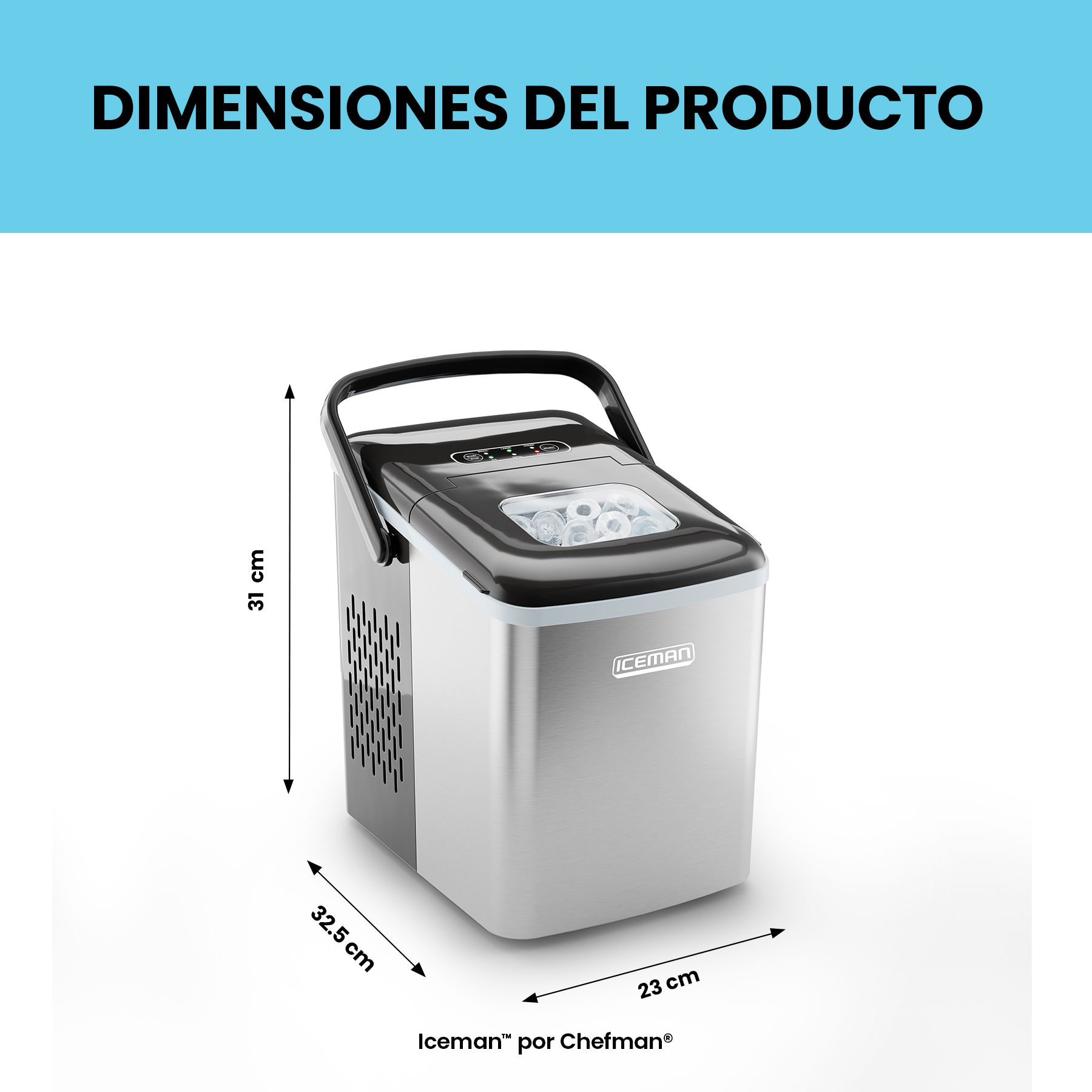 Foto 8 | Chefman - Máquina De Hielo De Doble Tamaño