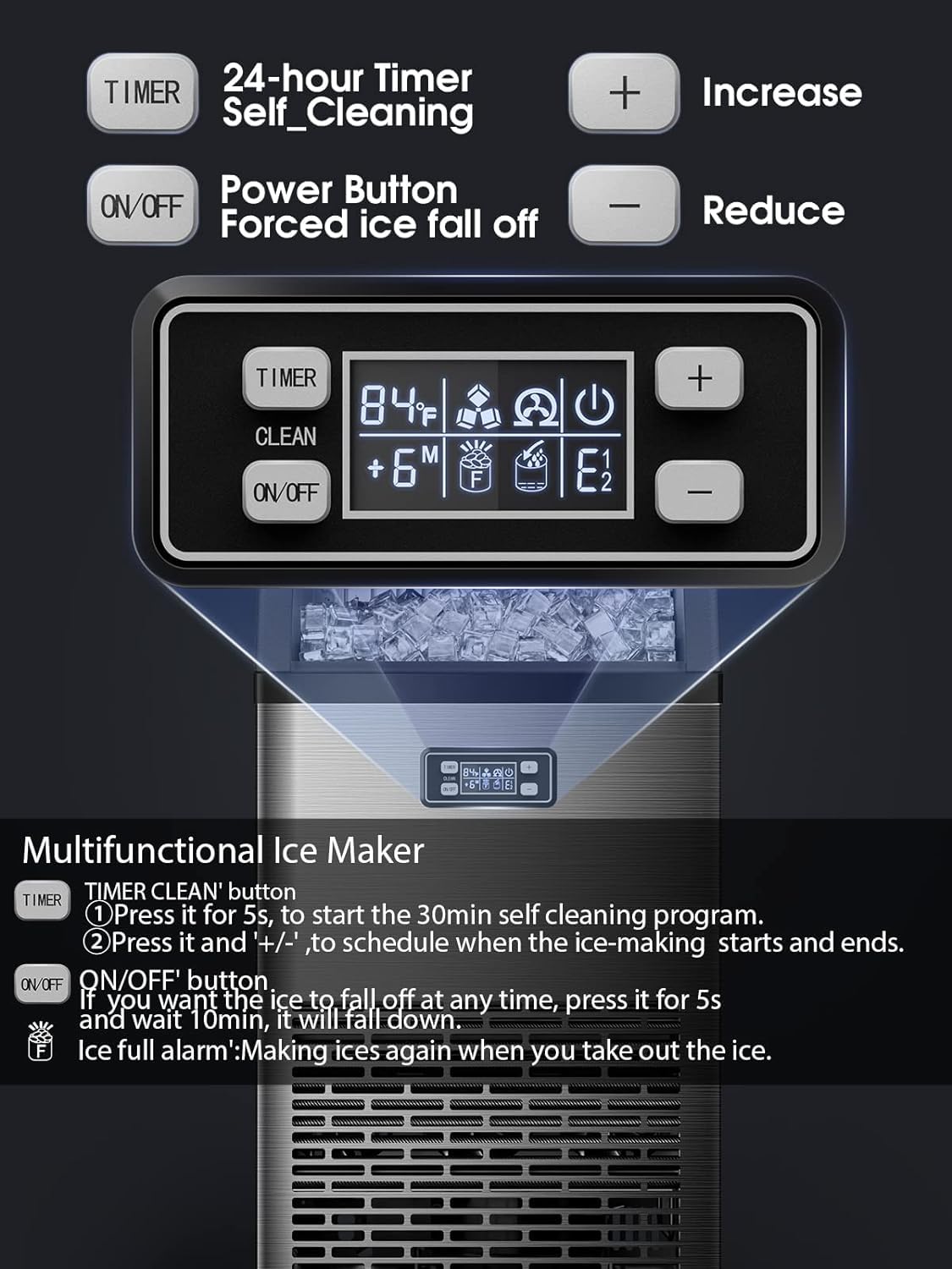 Foto 5 pulgar | Máquina De Hielo Comercial Joy Pebble, 45 Kg/día, Bajo Encimera - Venta Internacional.
