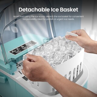 Foto 4 | Máquina De Hielo Kismile Para Encimera, 12 Kg/24 Horas, 9 Cubitos, 6 Minutos, Verde - Venta Internacional.