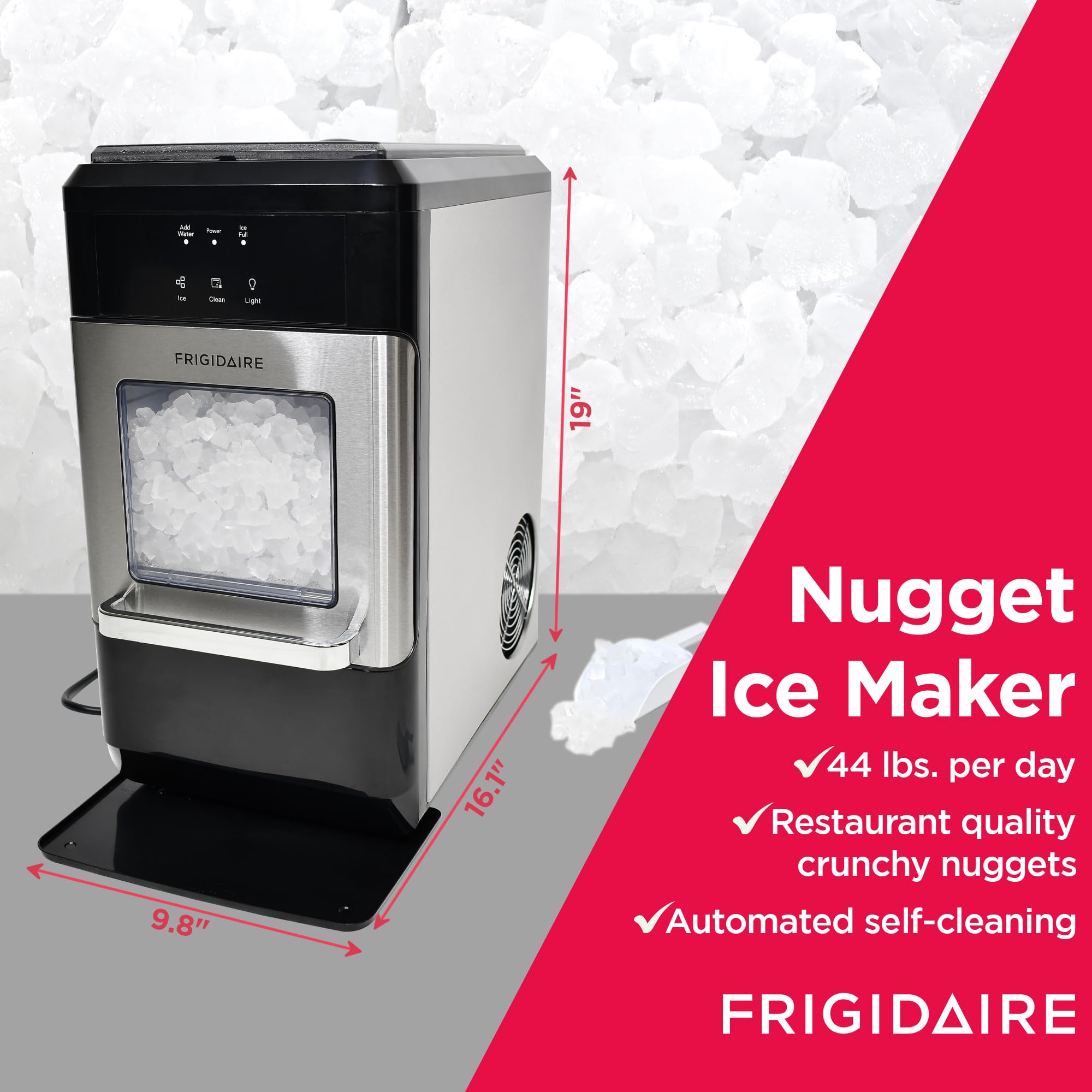 Foto 3 pulgar | Máquina De Hielo Frigidaire Efic235-amz Para Encimera, 20 Kg/día, 120 V - Venta Internacional.