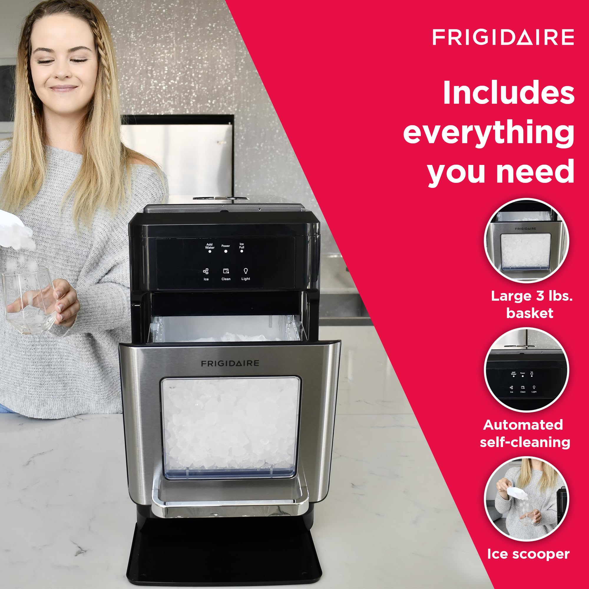Foto 6 pulgar | Máquina De Hielo Frigidaire Efic235-amz Para Encimera, 20 Kg/día, 120 V - Venta Internacional.