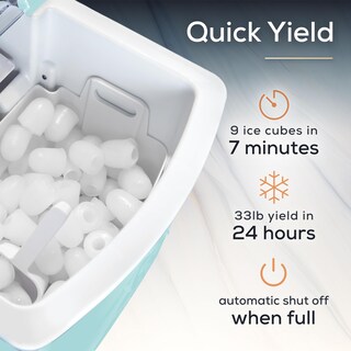 Foto 3 | Máquina Para Hacer Hielo, Encimera Eléctrica Igloo, 15 Kg/24 H, Color Aguamarina - Venta Internacional.