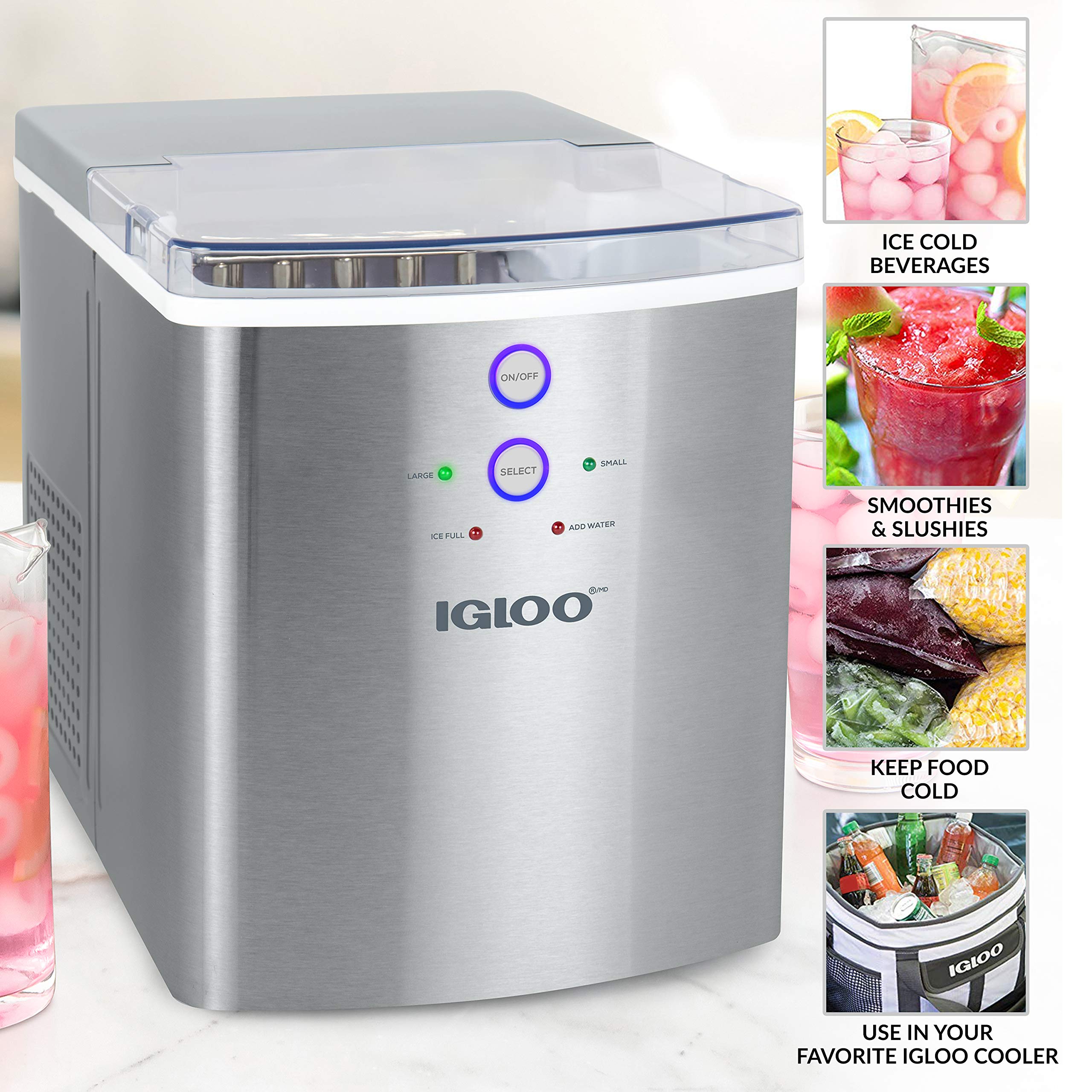 Foto 7 pulgar | Máquina Para Hacer Hielo, Encimera Eléctrica Igloo, 15 Kg/24 H - Venta Internacional.