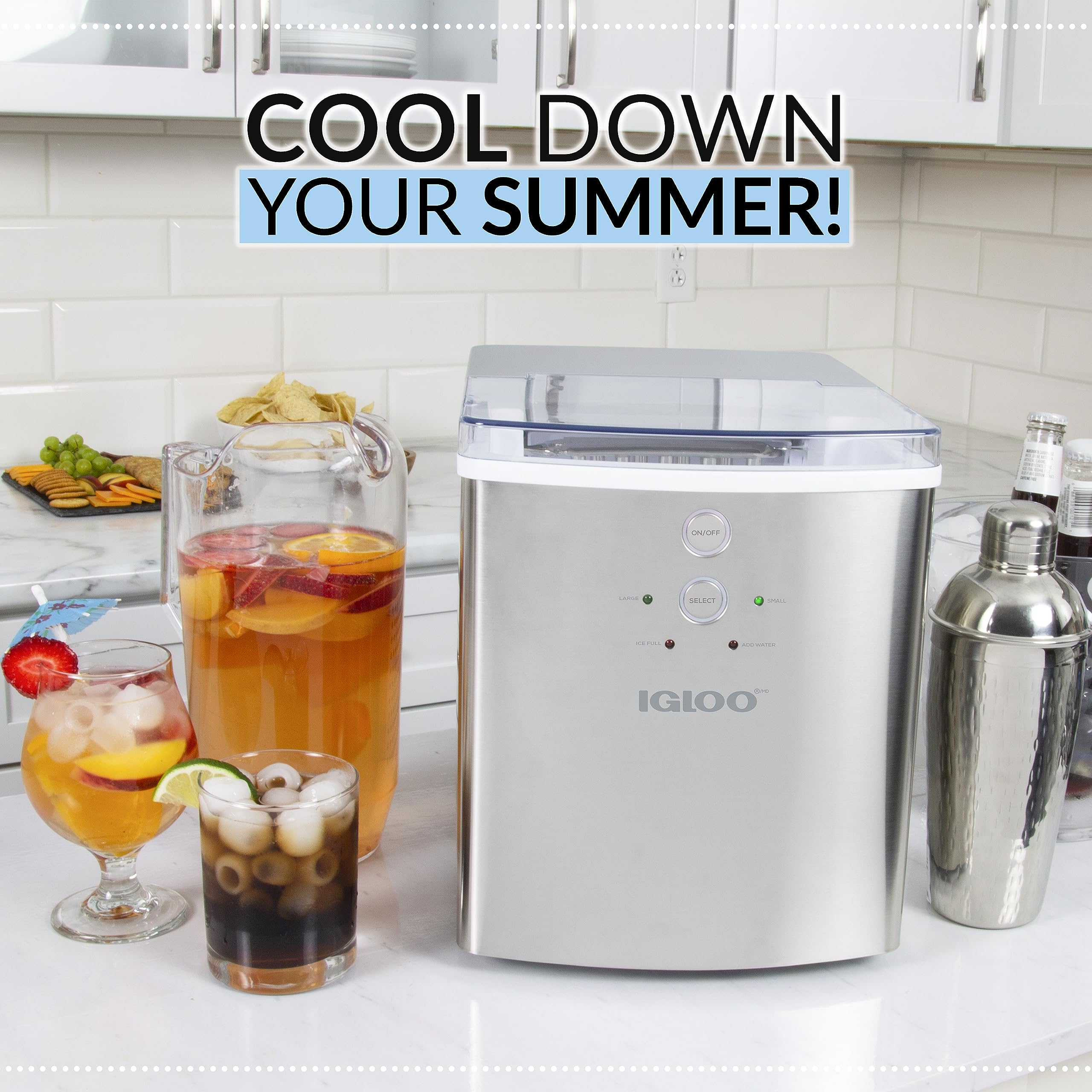 Foto 7 | Máquina Para Hacer Hielo, Encimera Eléctrica Igloo, 15 Kg/24 H - Venta Internacional.