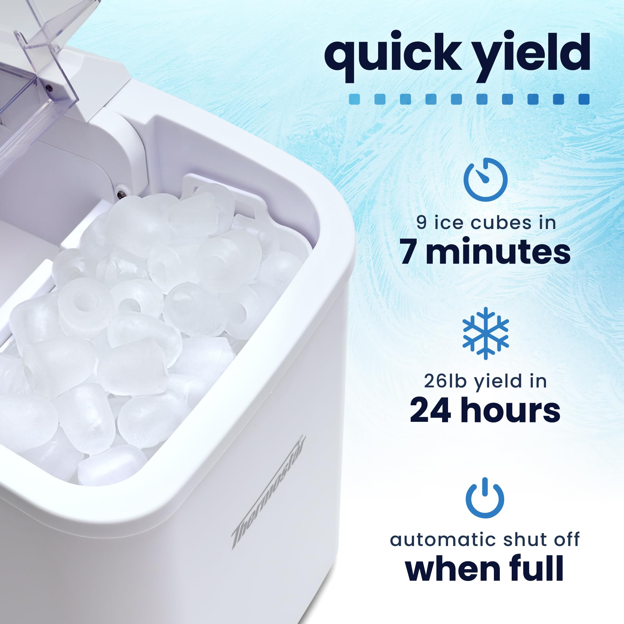 Foto 4 pulgar | Máquina De Hielo Nostalgia Thermostar Automática Autolimpiante Blanca - Venta Internacional.
