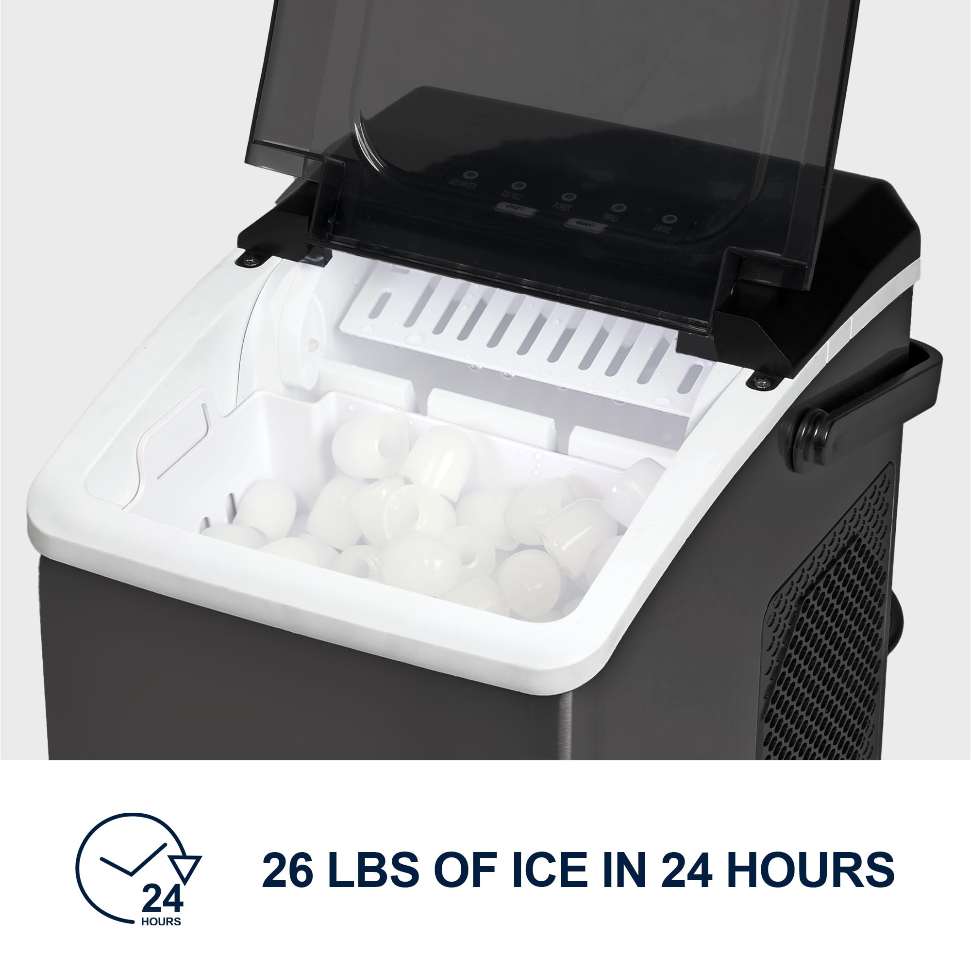 Foto 6 pulgar | Máquina De Hielo Koolatron, Encimera Portátil, 12 Kg/día, Acero Negro - Venta Internacional.