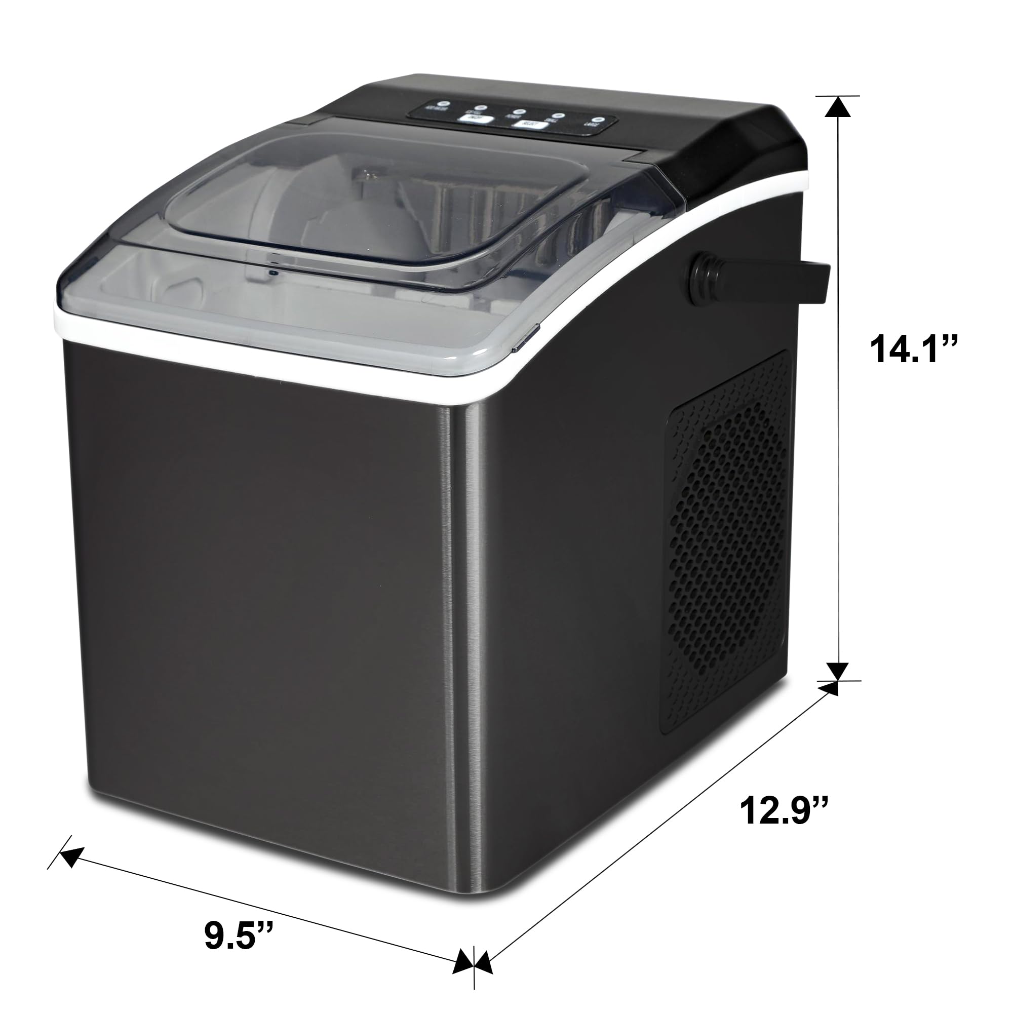Foto 8 pulgar | Máquina De Hielo Koolatron, Encimera Portátil, 12 Kg/día, Acero Negro - Venta Internacional.