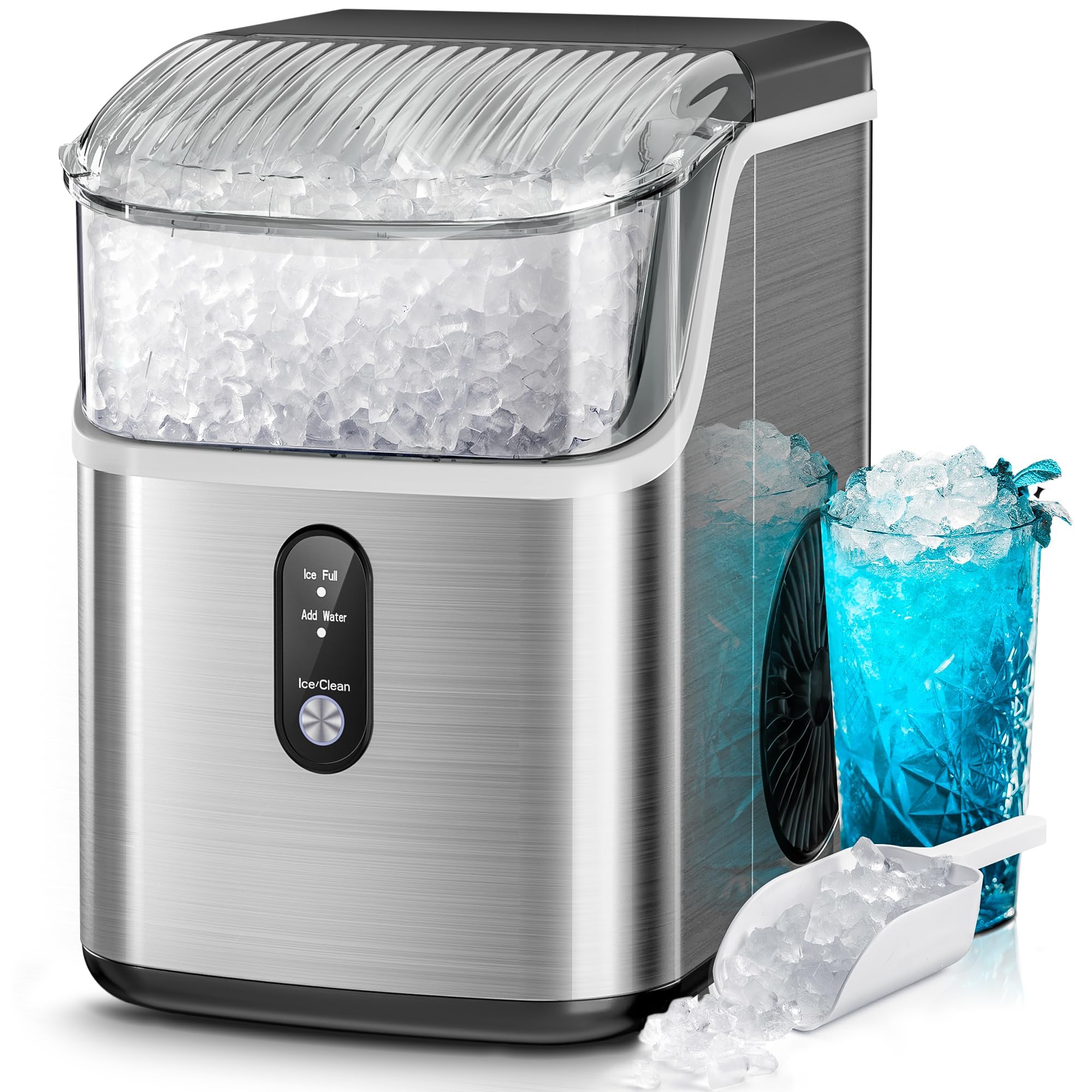 Foto 2 pulgar | Máquina De Hielo Kismile Nugget Para Encimera, 35 Libras Por Día, Con Hielo Masticable - Venta Internacional.