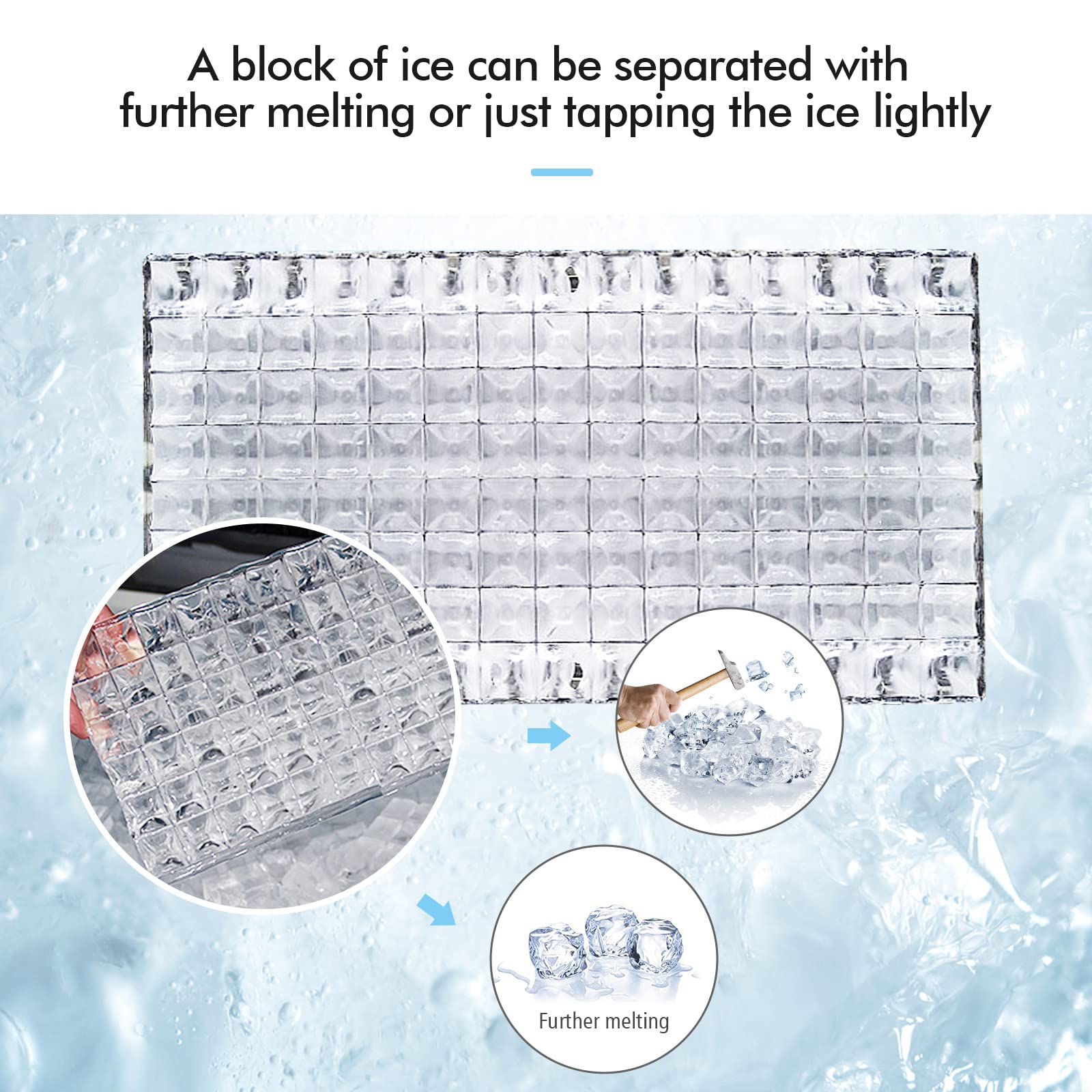 Foto 7 | Máquina De Hielo Costway Para Encimera  48 Libras/24 H  Acero Inoxidable - Venta Internacional.