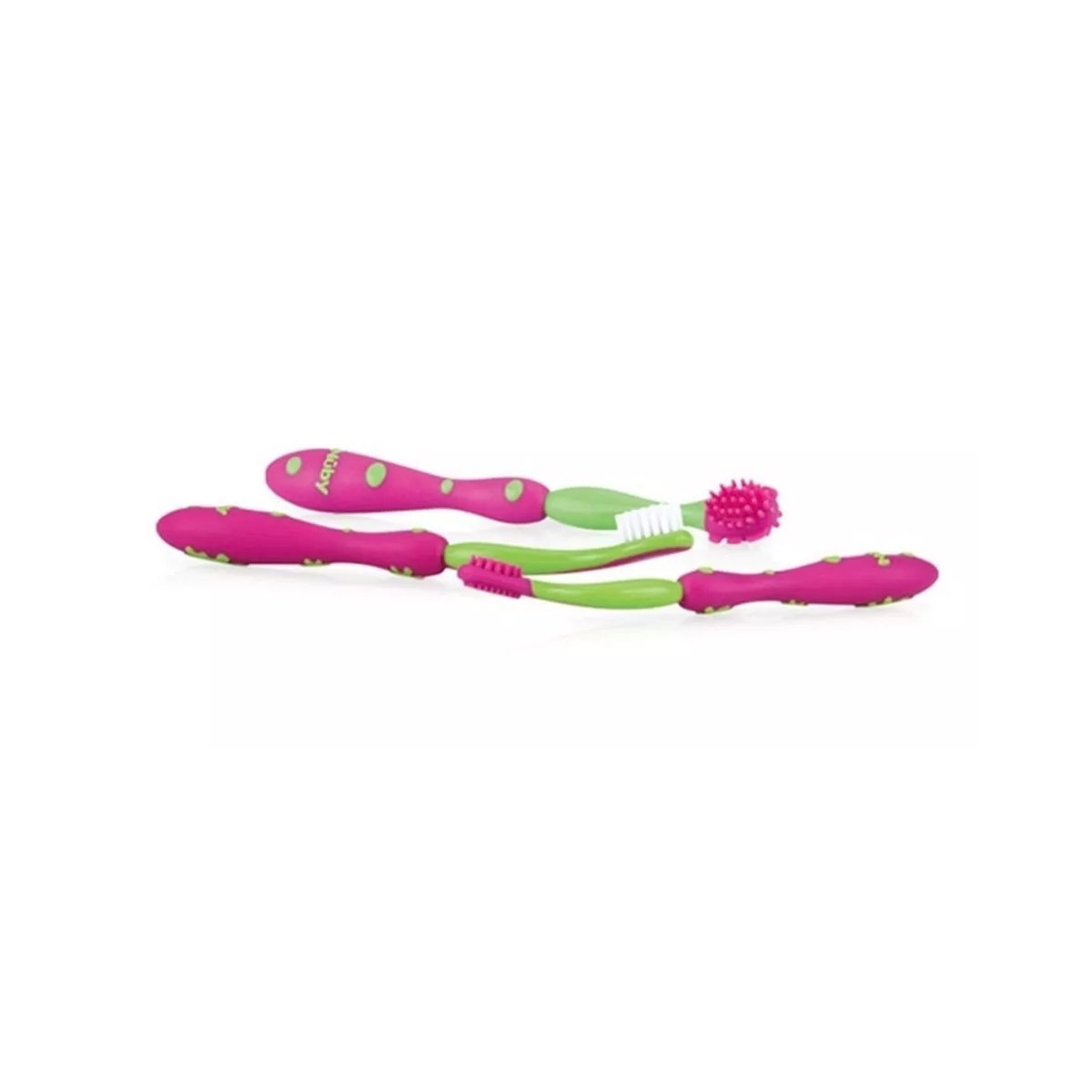 Set Cepillo Oral 3 Etapas Nuby Rosa