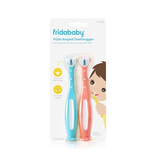 Foto 1 | Cepillo De Dientes Frida Baby Triple-angle Toothhugger Para Niños Pequeños, Paquete De 2 - Venta Internacional.