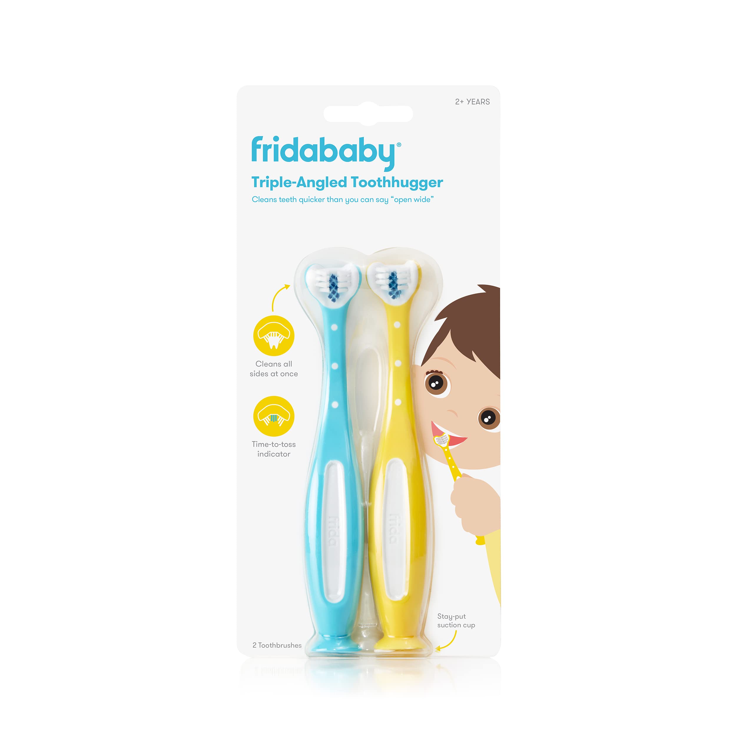 Foto 2 pulgar | Cepillo De Dientes Frida Baby Triple-angle Toothhugger Para Niños Pequeños, Paquete De 2 - Venta Internacional.
