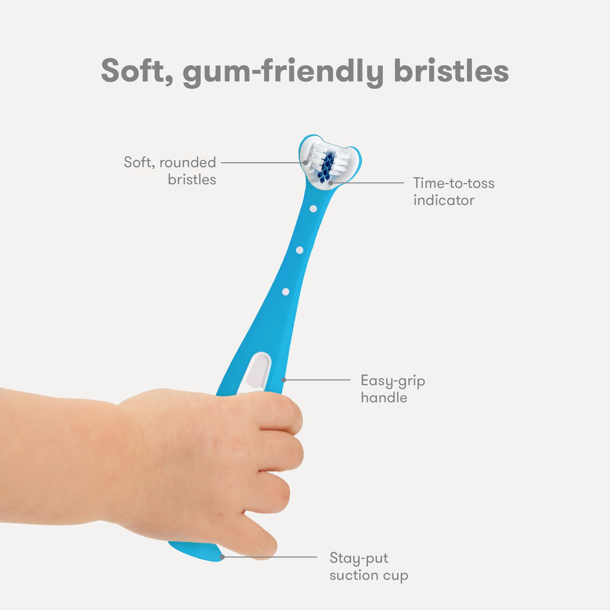 Foto 6 pulgar | Cepillo De Dientes Toothhugger Frida Baby Blue Para Niños Pequeños De Más De 2 Años - Venta Internacional.
