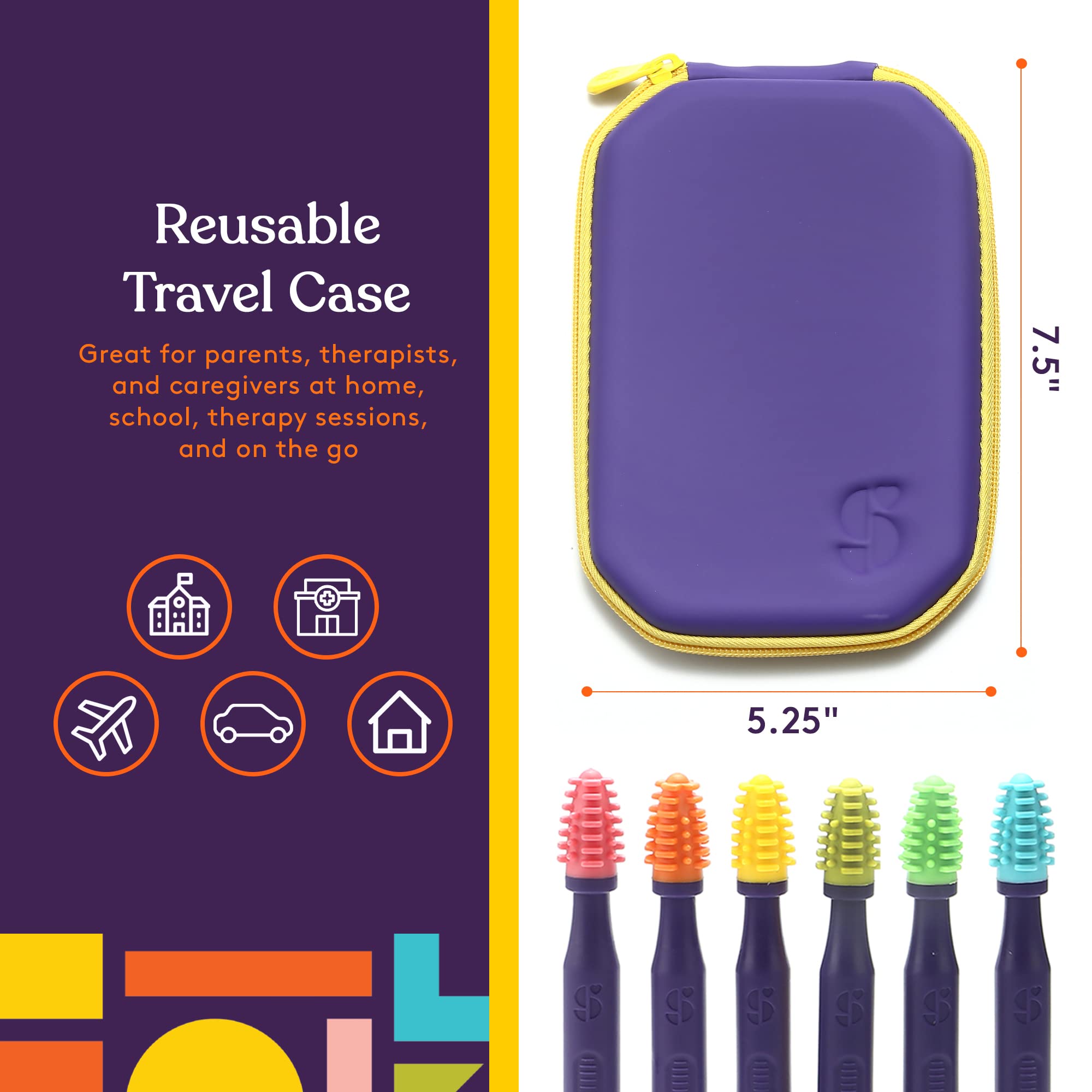 Foto 5 pulgar | Paquete De 6 Cepillos Bucales Sensoriales Y Herramientas De Estimulación Oral - Venta Internacional.