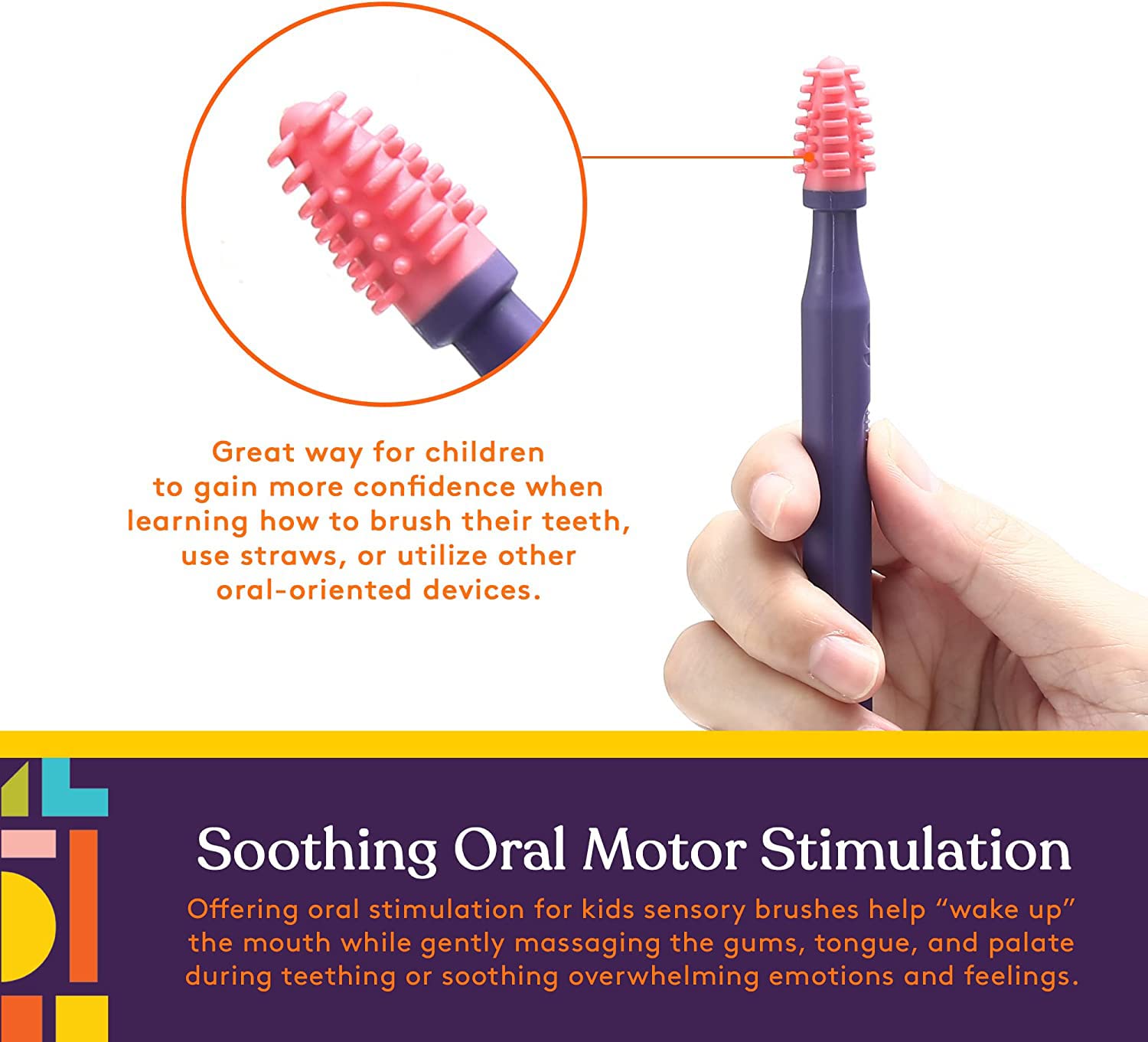 Foto 7 pulgar | Paquete De 6 Cepillos Bucales Sensoriales Y Herramientas De Estimulación Oral - Venta Internacional.