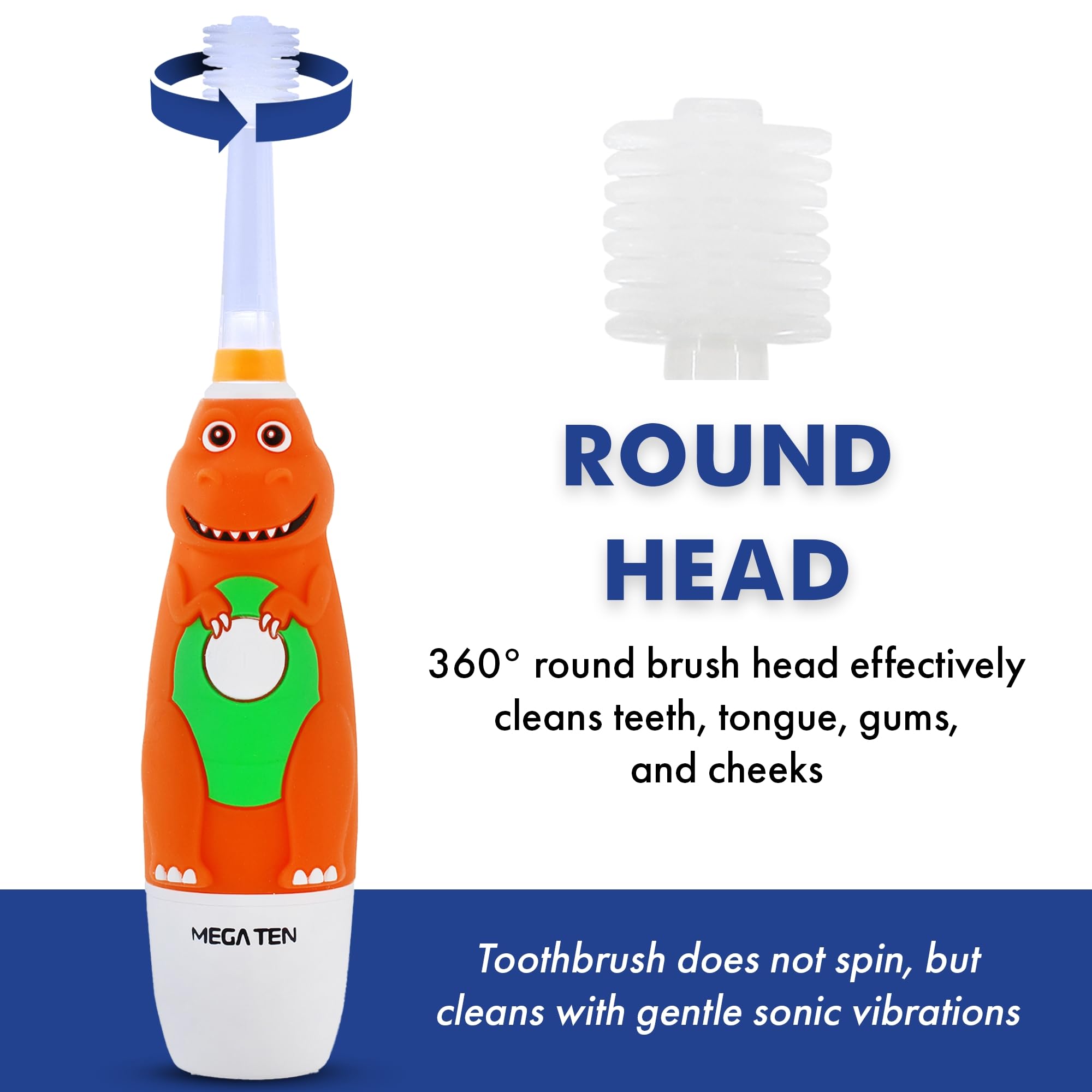 Foto 4 pulgar | Cepillo De Dientes Eléctrico Brilliant Oral Care Kids Sonic Dinosaur - Venta Internacional.