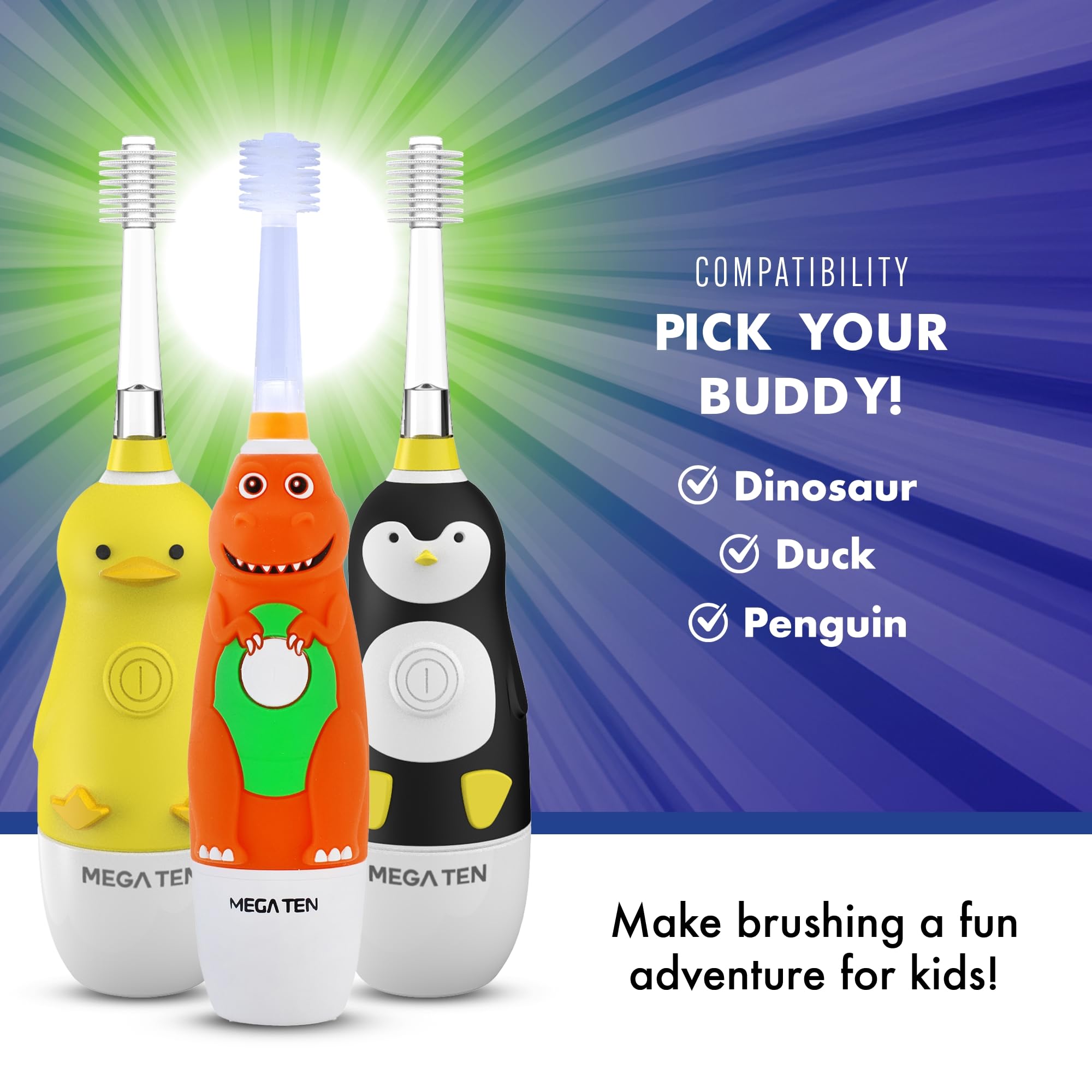 Foto 7 pulgar | Cepillo De Dientes Eléctrico Brilliant Oral Care Kids Sonic Dinosaur - Venta Internacional.