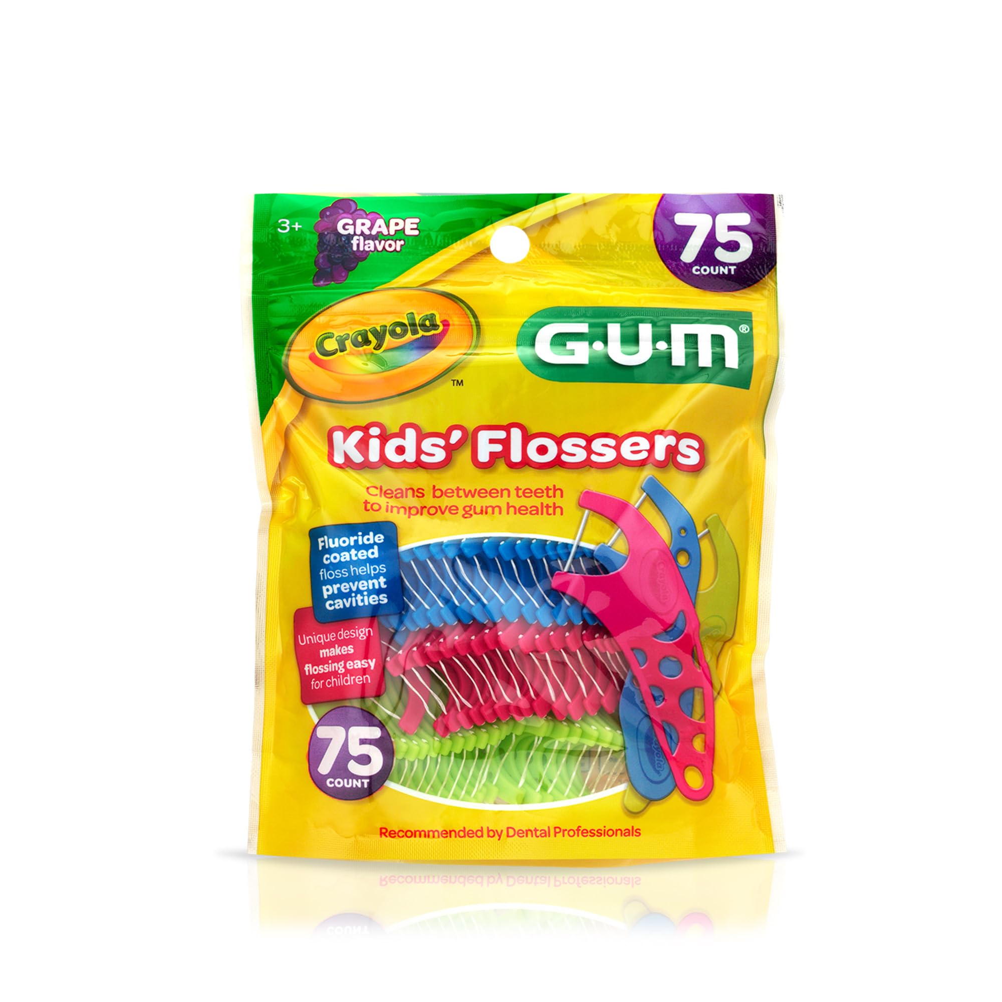Foto 7 pulgar | Floss Picks Gum Crayola Kids Con Flúor, Sabor A Uva, 75 Unidades - Venta Internacional.