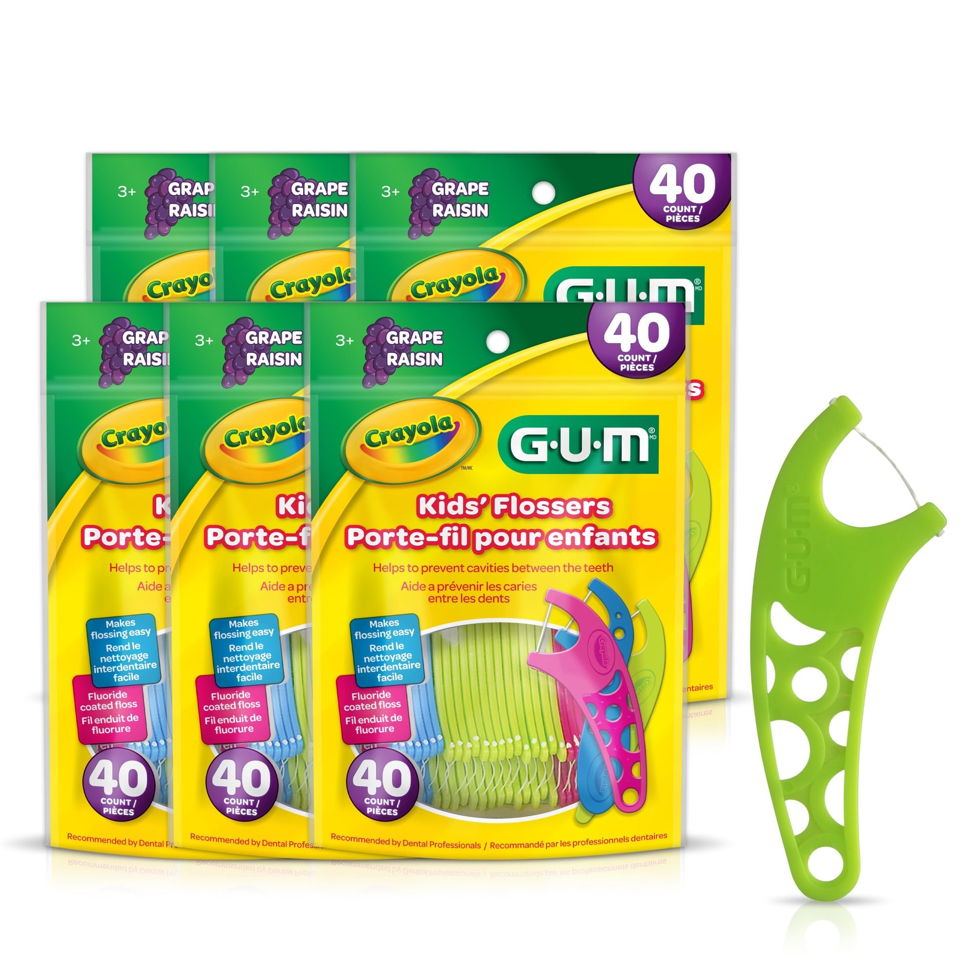 Foto 2 pulgar | Hilos Dentales Para Niños Gum Crayola Con Flúor, Diseñados Para Manos Pequeñas, Divertido Sabor A Uv - Venta Inte