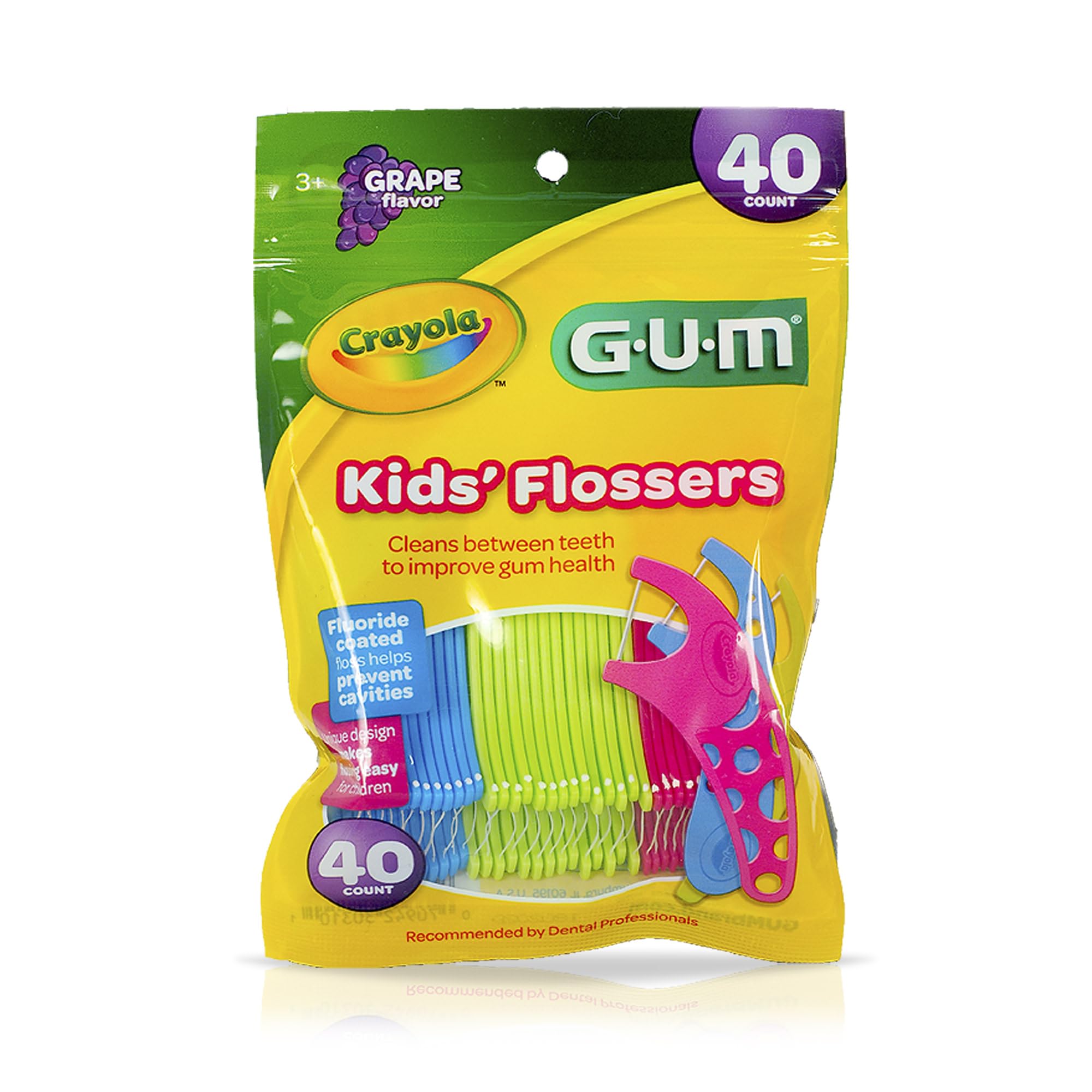 Foto 7 pulgar | Hilos Dentales Para Niños Gum Crayola Con Flúor, Diseñados Para Manos Pequeñas, Divertido Sabor A Uv - Venta Inte