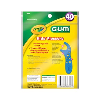 Foto 7 | Hilos Dentales Para Niños Gum Crayola Con Flúor, Diseñados Para Manos Pequeñas, Divertido Sabor A Uv - Venta Inte