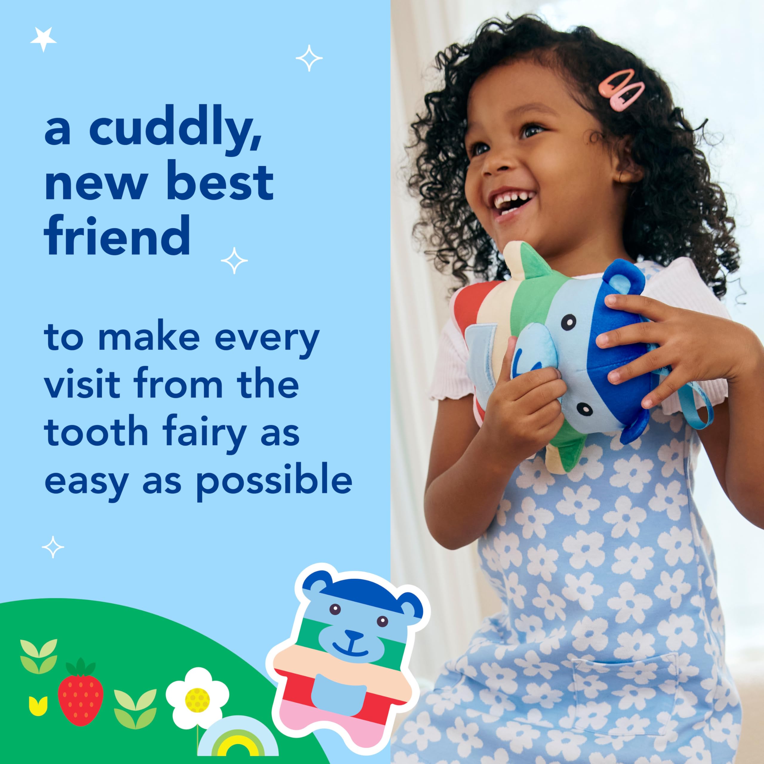 Foto 3 | Kit Hello Para El Hada De Los Dientes Con Cojín, Colgador De Puerta Y Osito De Peluche - Venta Internacional.