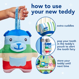 Foto 5 | Kit Hello Para El Hada De Los Dientes Con Cojín, Colgador De Puerta Y Osito De Peluche - Venta Internacional.