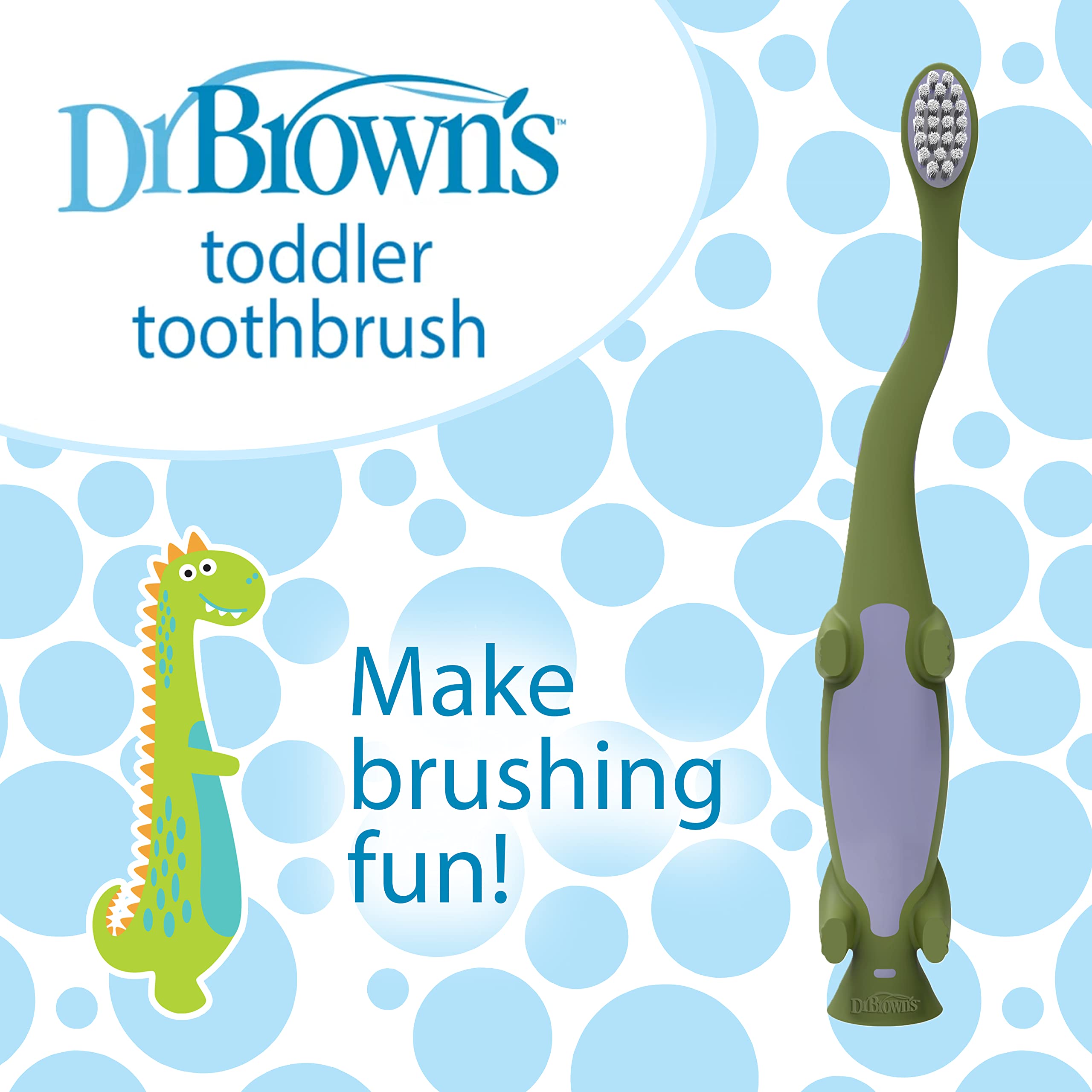 Foto 4 pulgar | Cepillo De Dientes Dr. Brown's, Dinosaurio Verde Para Bebés Y Niños Pequeños De 1 A 4 Años - Venta Internacional.