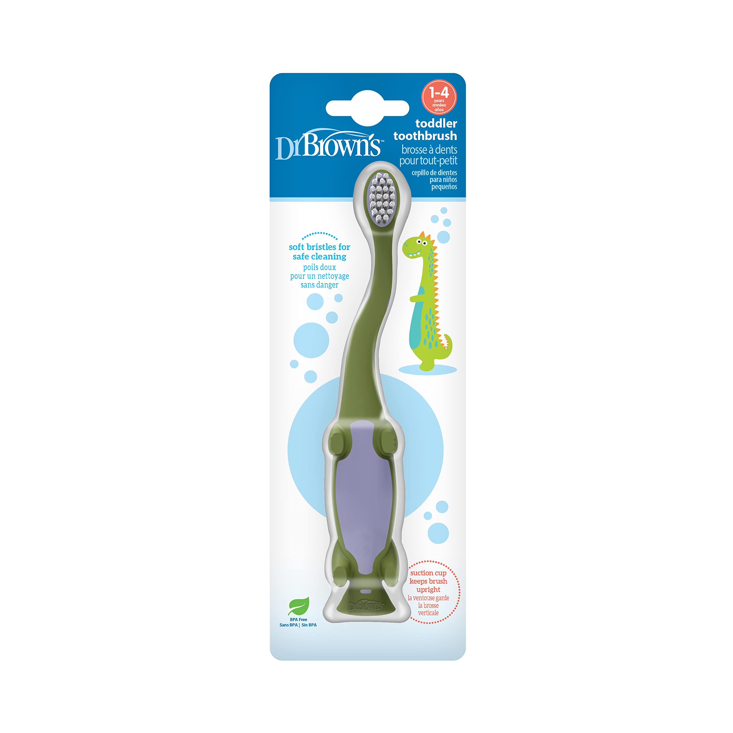 Foto 6 pulgar | Cepillo De Dientes Dr. Brown's, Dinosaurio Verde Para Bebés Y Niños Pequeños De 1 A 4 Años - Venta Internacional.